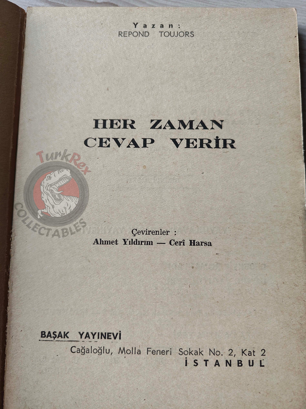 Jean Bruce O.S.S. 117 Répond Toujours 1970 1st Turkish Book Turkey John Pratt