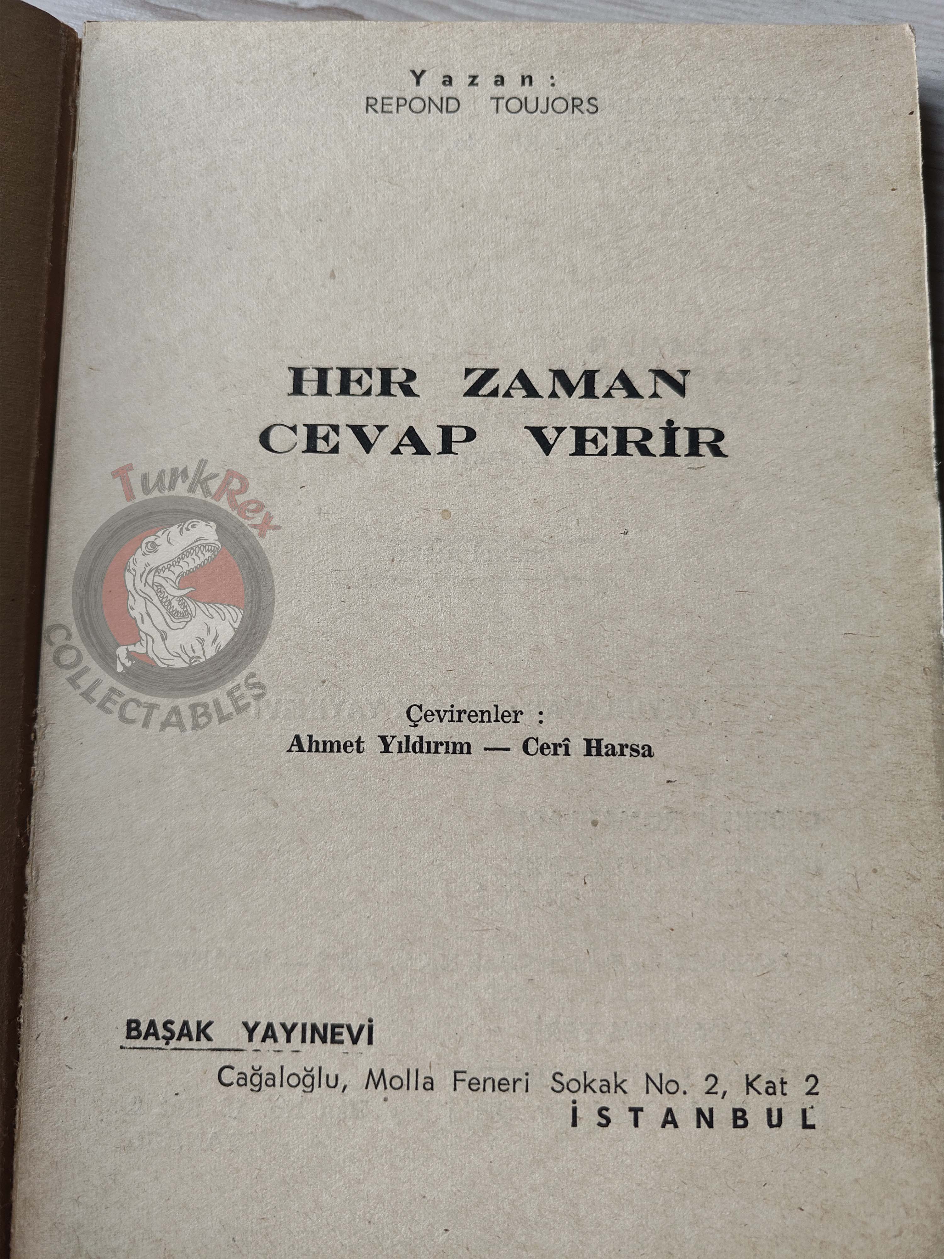 Jean Bruce O.S.S. 117 Répond Toujours 1970 1st Turkish Book Turkey John Pratt