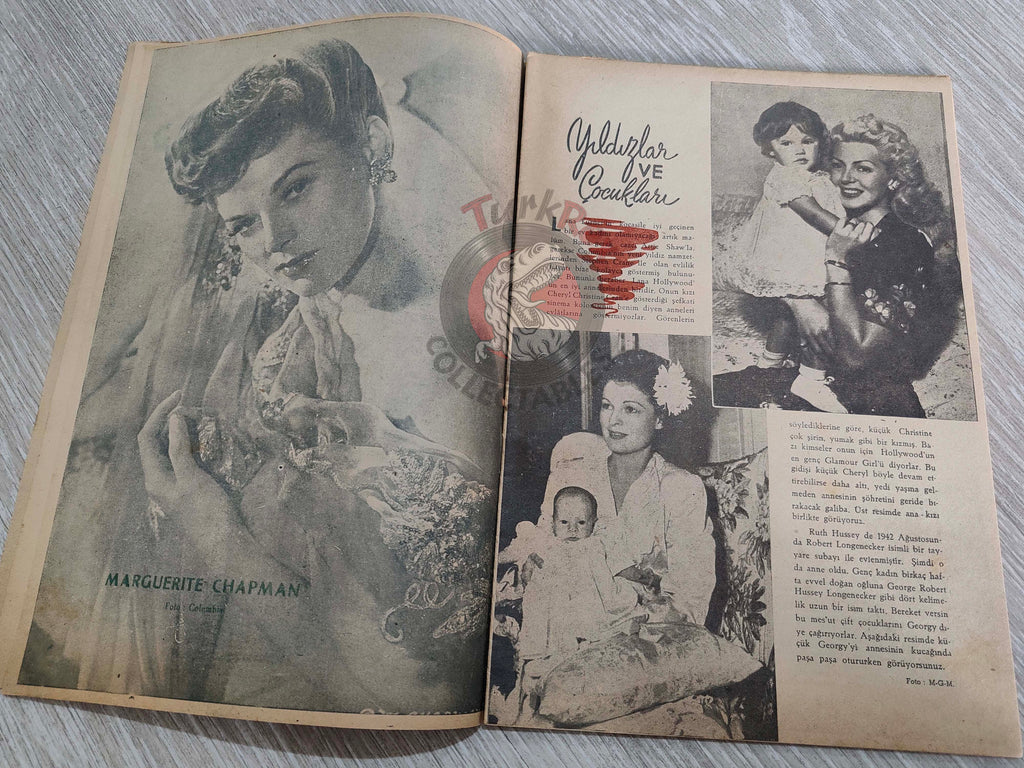 Yıldız 1945 Joan Bennett Turkish Mag Turkey Hollywood Deanna Durbin Olivia de Havilland Peggy Ryan