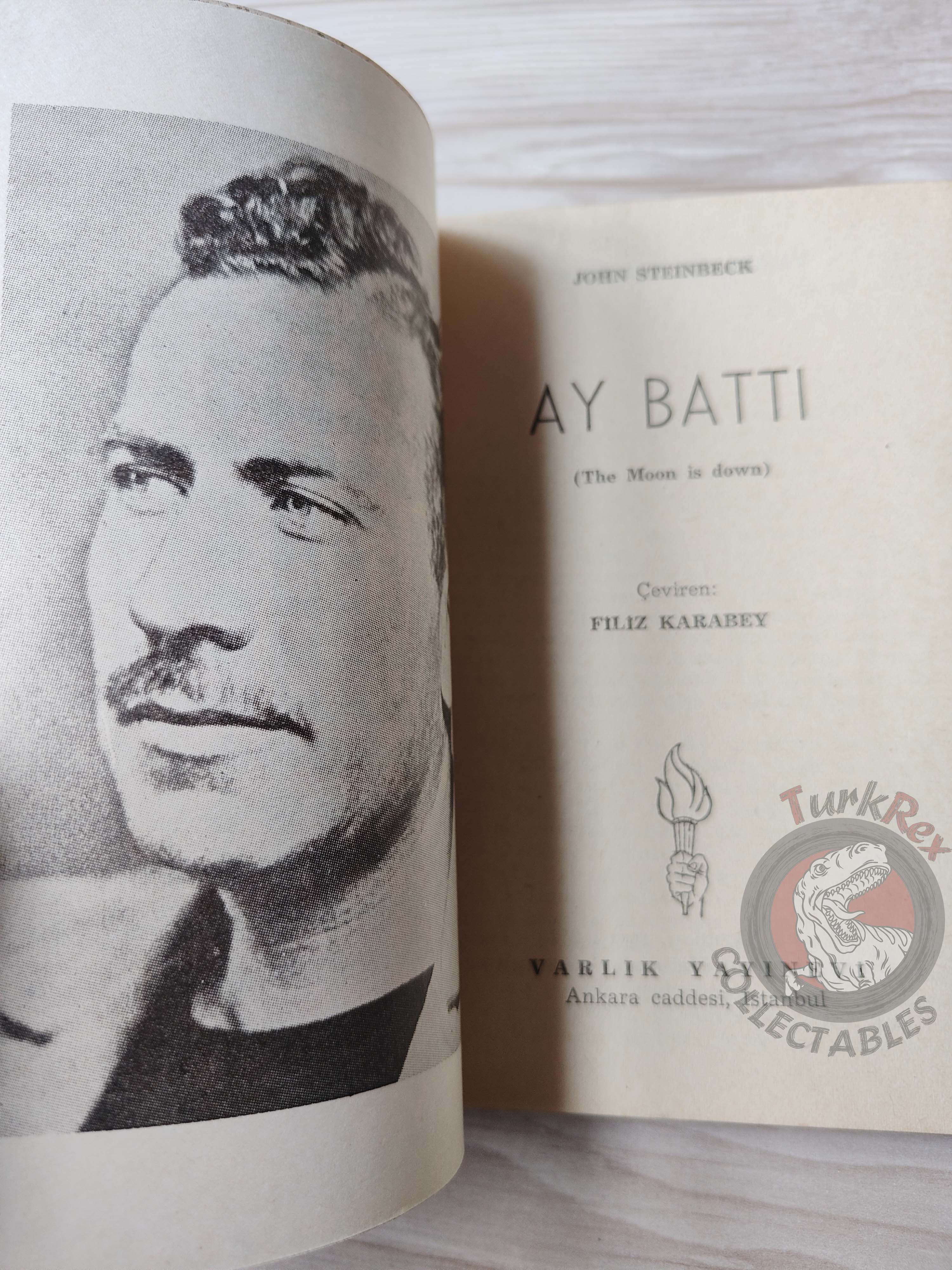 John Steinbeck – The Moon is Down 1953 1st Turkish Book Turkey