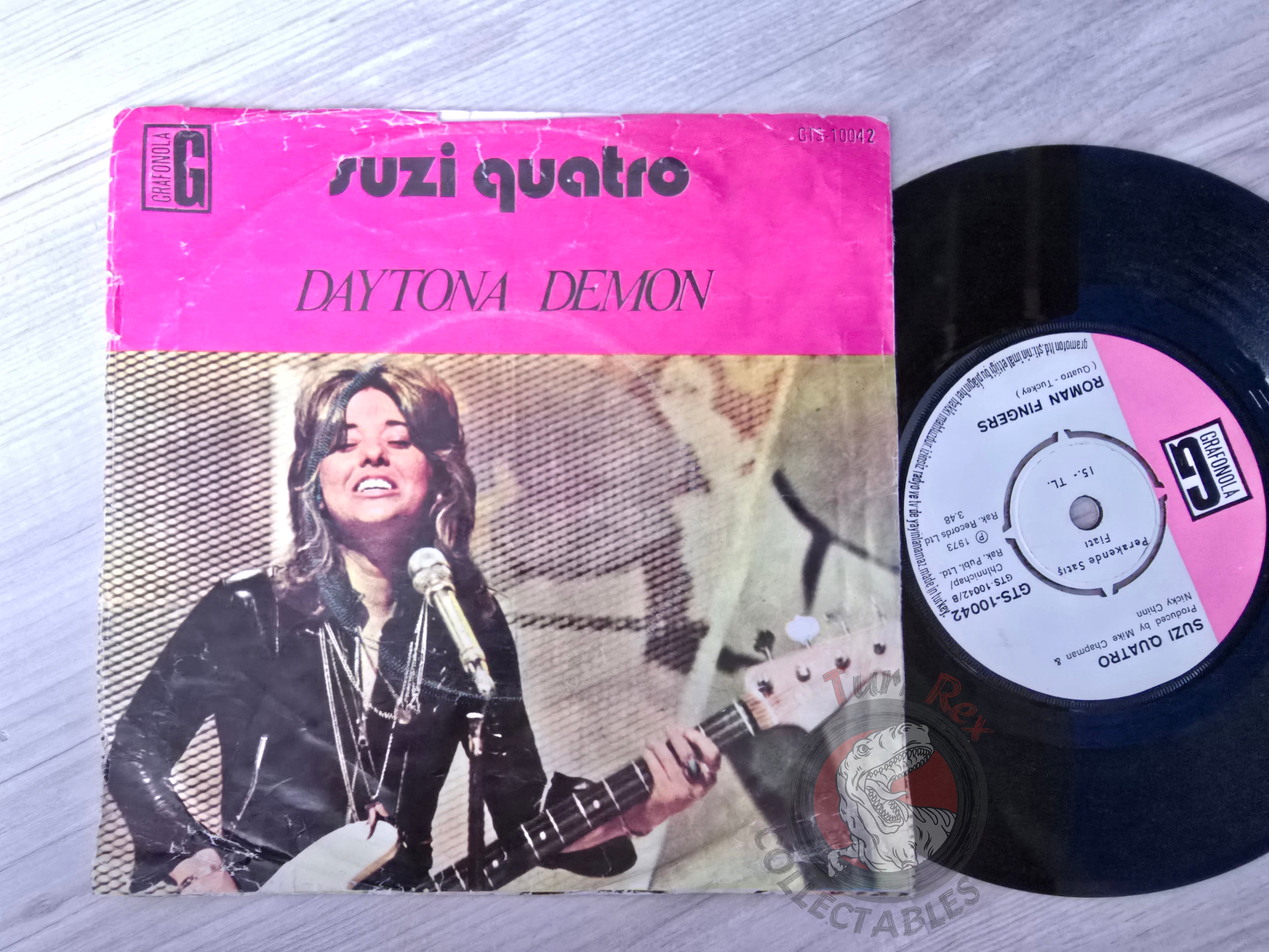 Suzi Quatro – Daytona Demon 7" Turkish Pressing Vinyl Turkey Edition