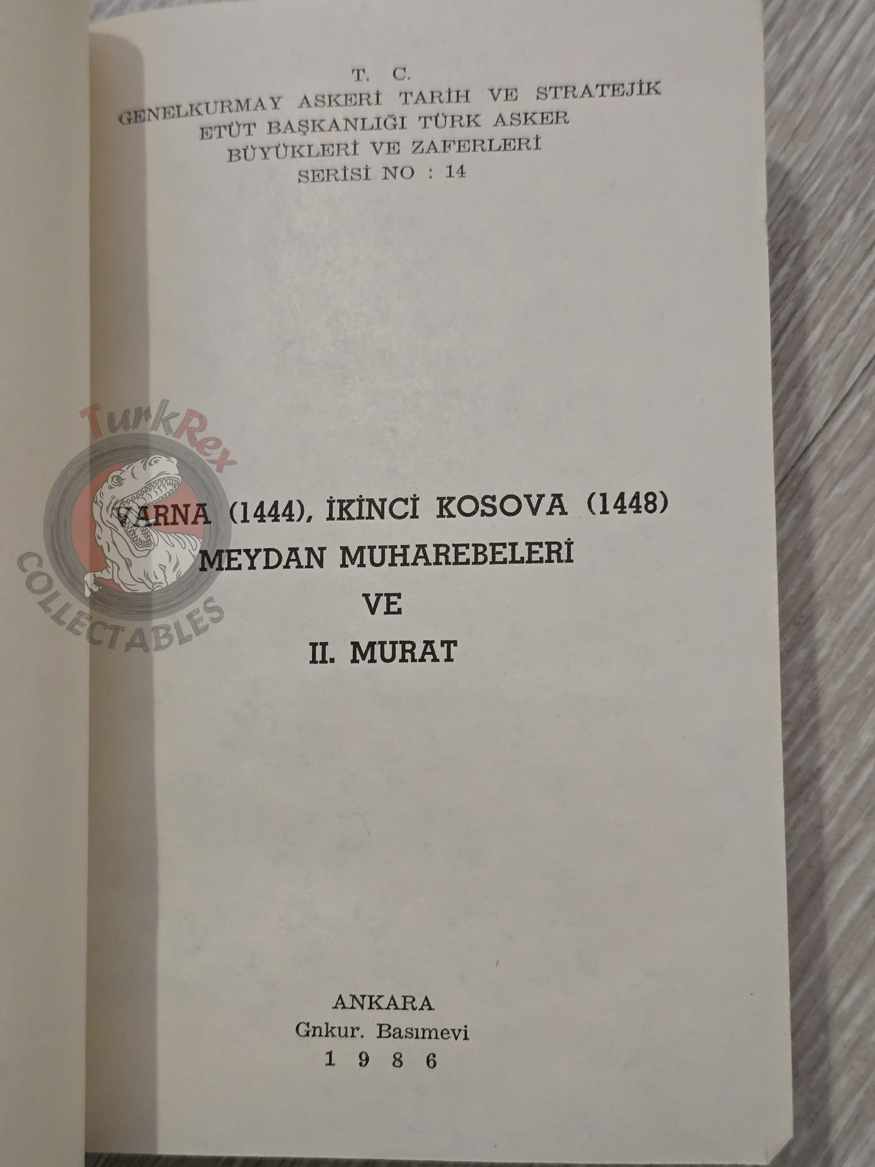 The Battles of Varna and Second Kosovo 1986 Turkish Book Military Ottoman Empire Maps Murad II