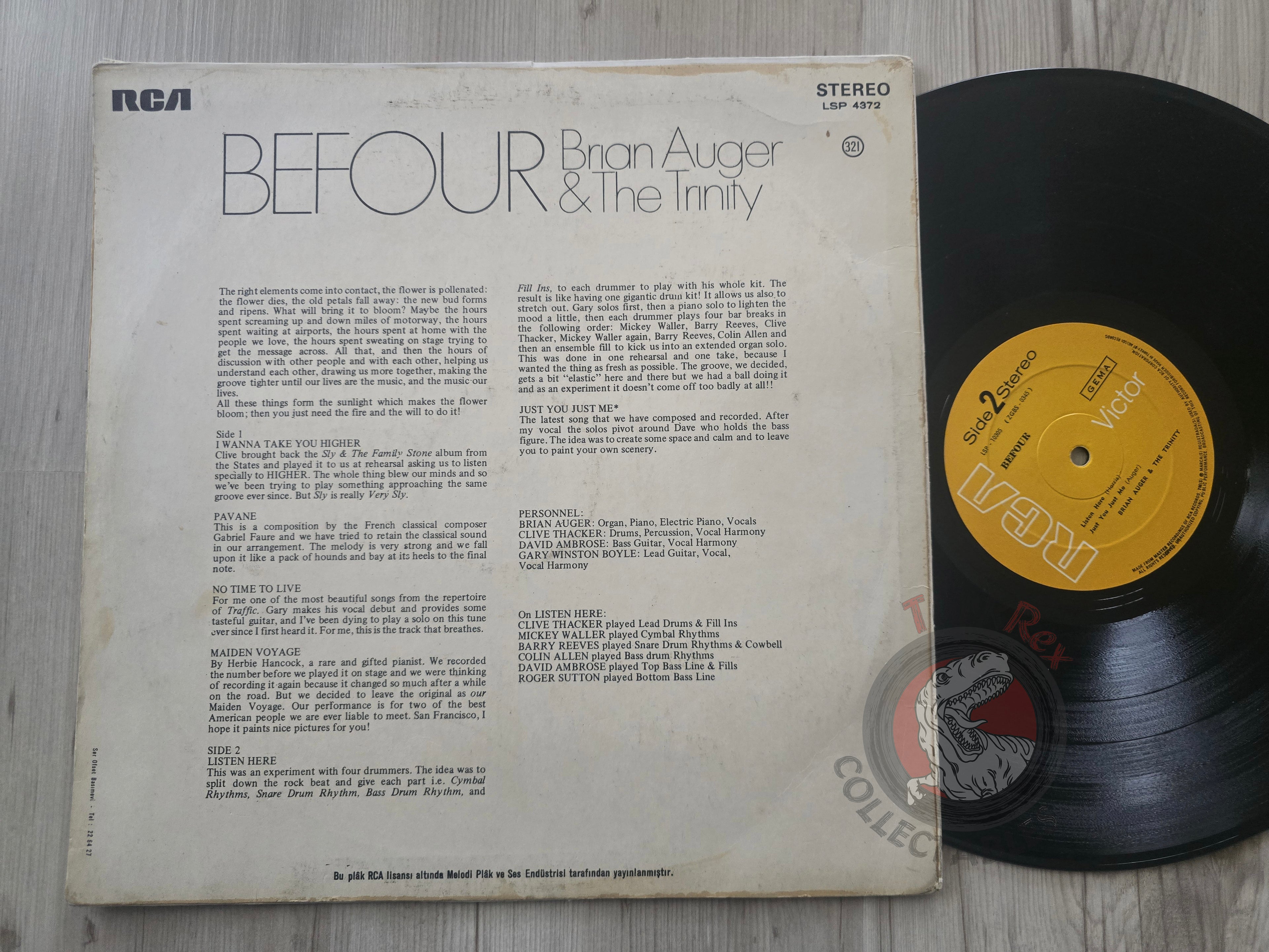 Brian Auger & The Trinity – Befour Turkish Pressing Vinyl Turkey Edition