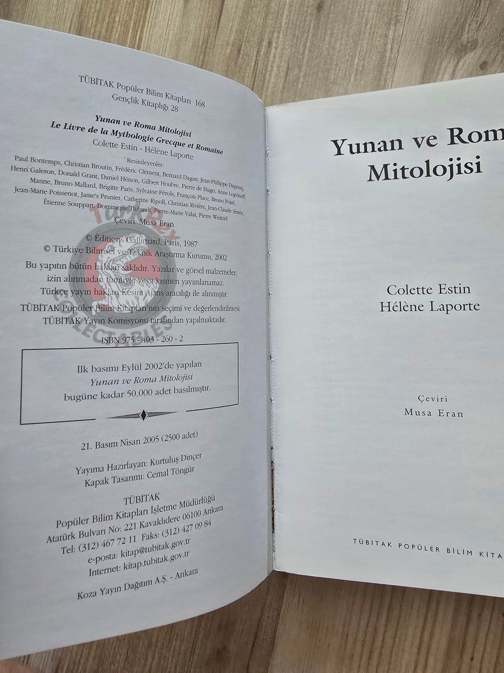 Colette Estin – Greek and Roman Mythology 2005 Turkish Book Turkey