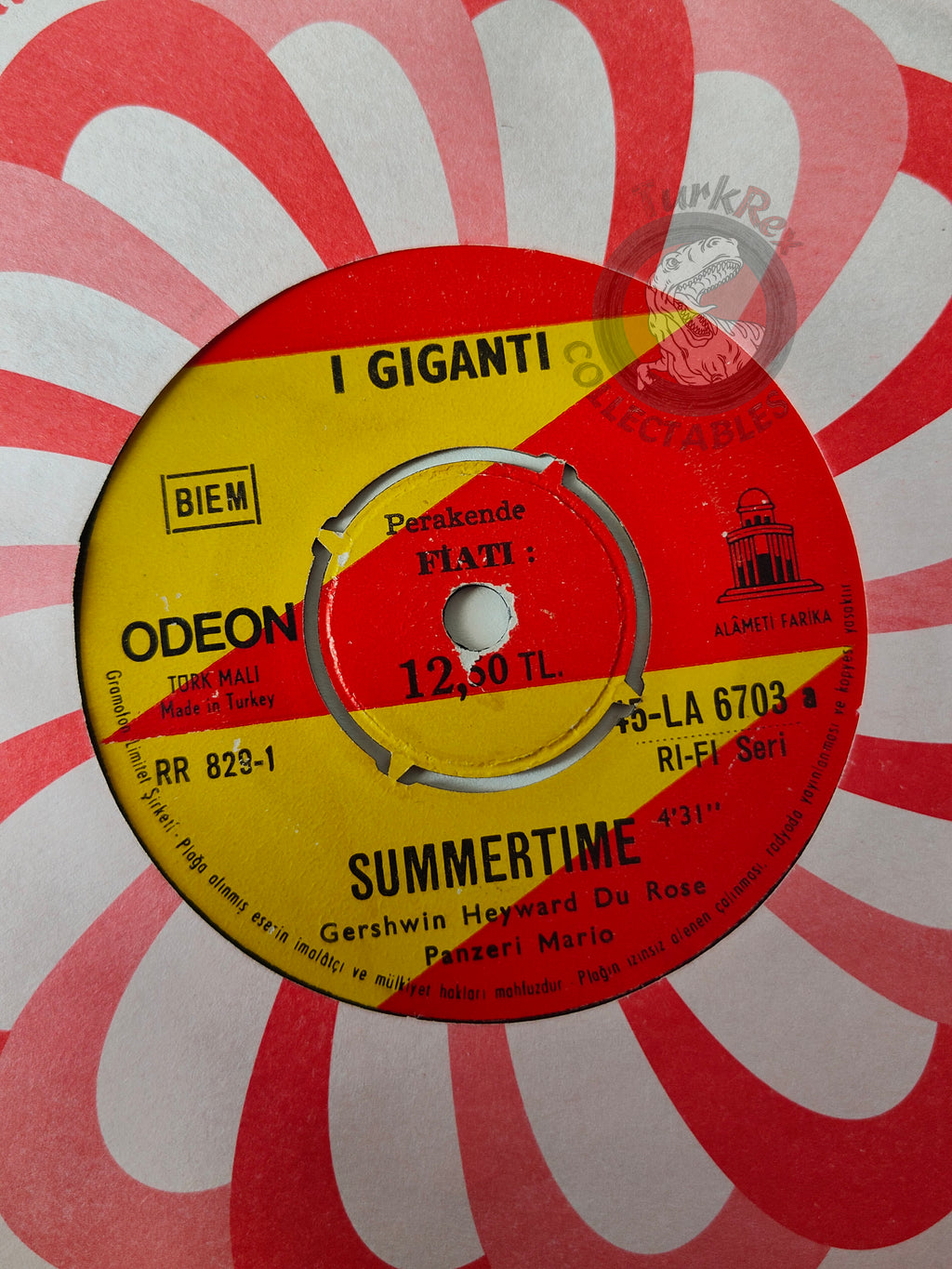 I Giganti – Summertime 7" Turkish Pressing Vinyl Turkey Edition
