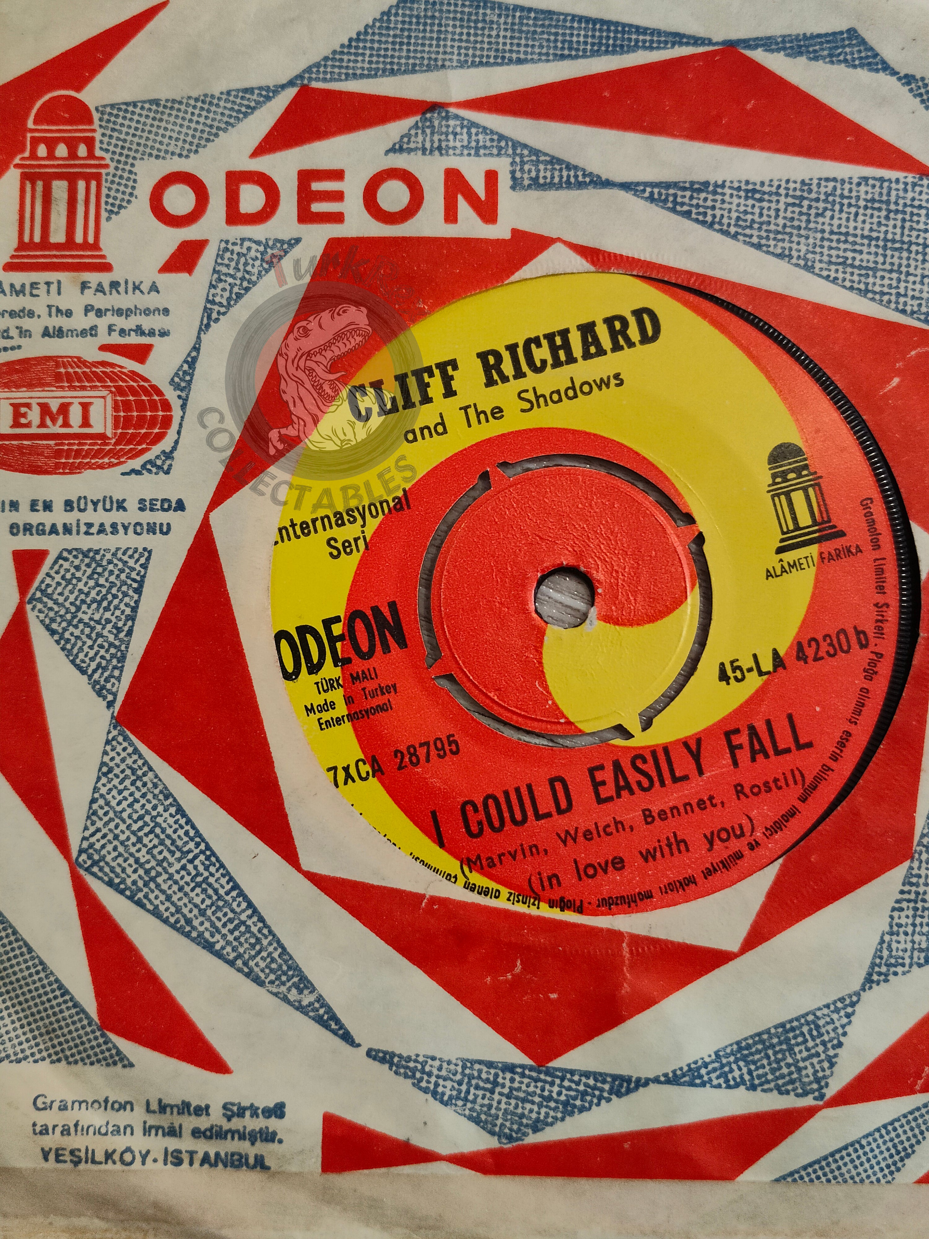Cliff Richard & The Shadows – I'm In Love With You 7" Turkish Pressing Vinyl Turkey Edition
