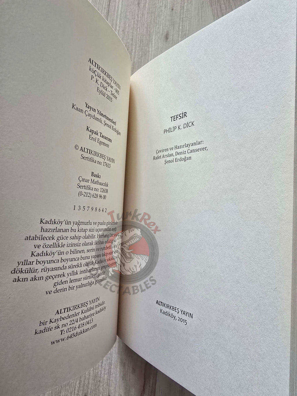 Philip K. Dick – Interpretation 2015 Turkish Book Turkey