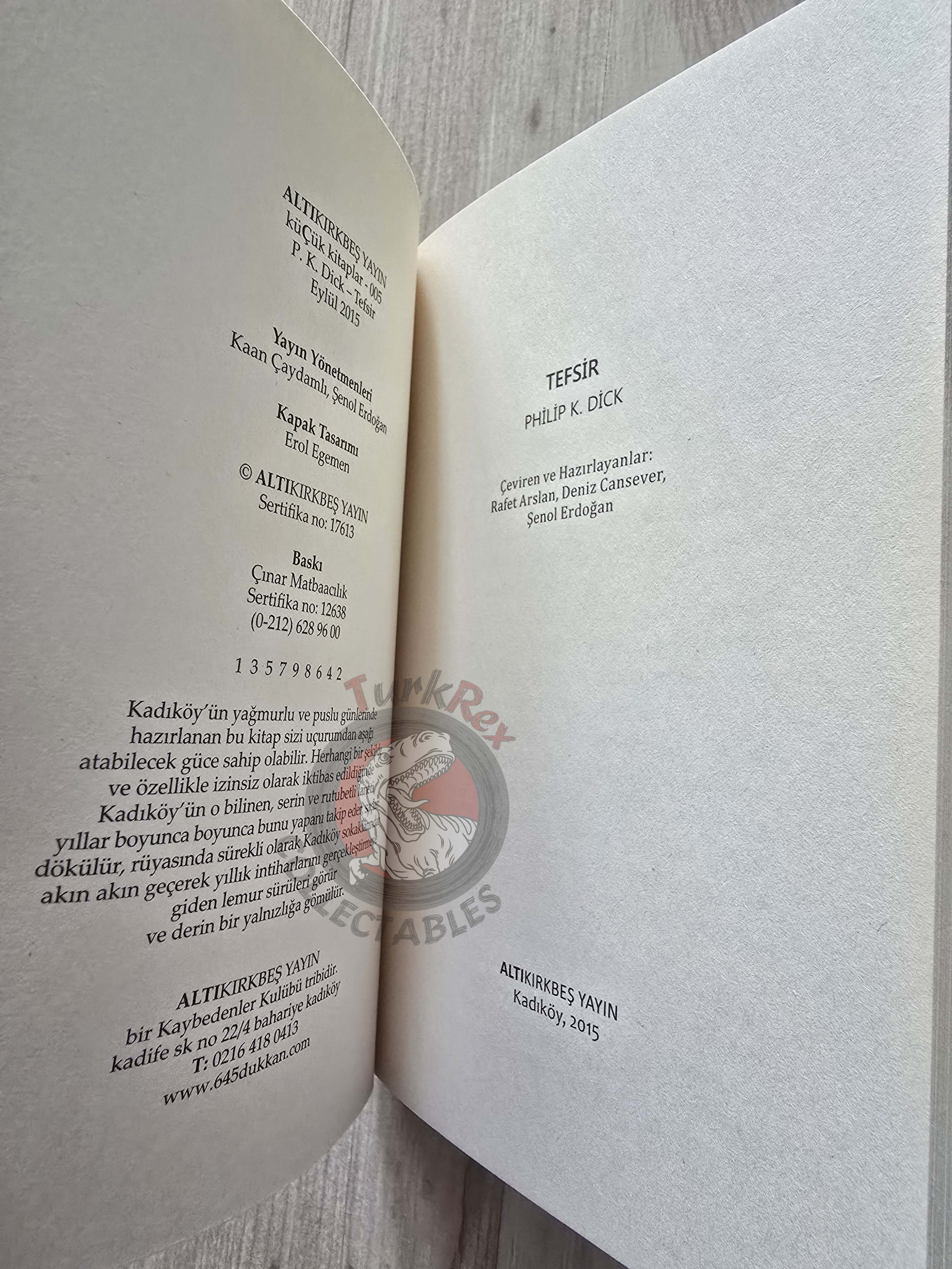 Philip K. Dick – Interpretation 2015 Turkish Book Turkey