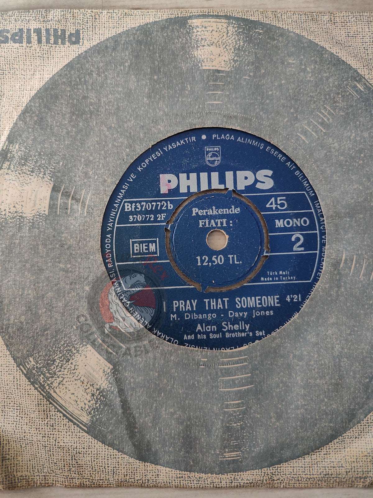 Alan Shelly – Can You Do It 7" Turkish Pressing Vinyl Turkey Edition