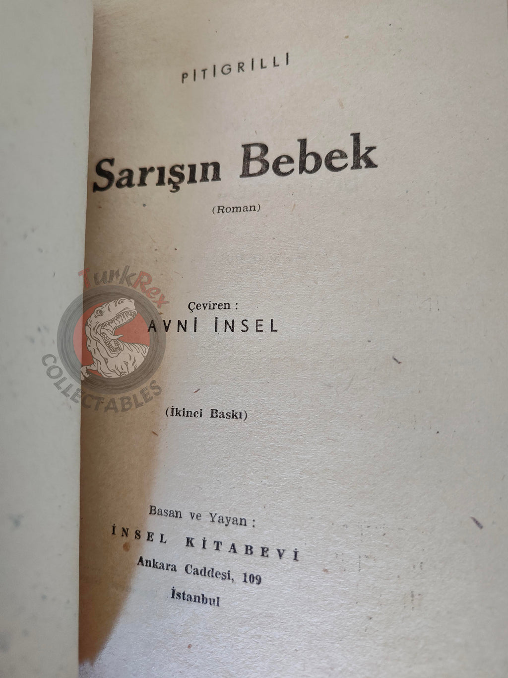 Pitigrilli – Dolicocefala Bionda 1958 Turkish Book Turkey