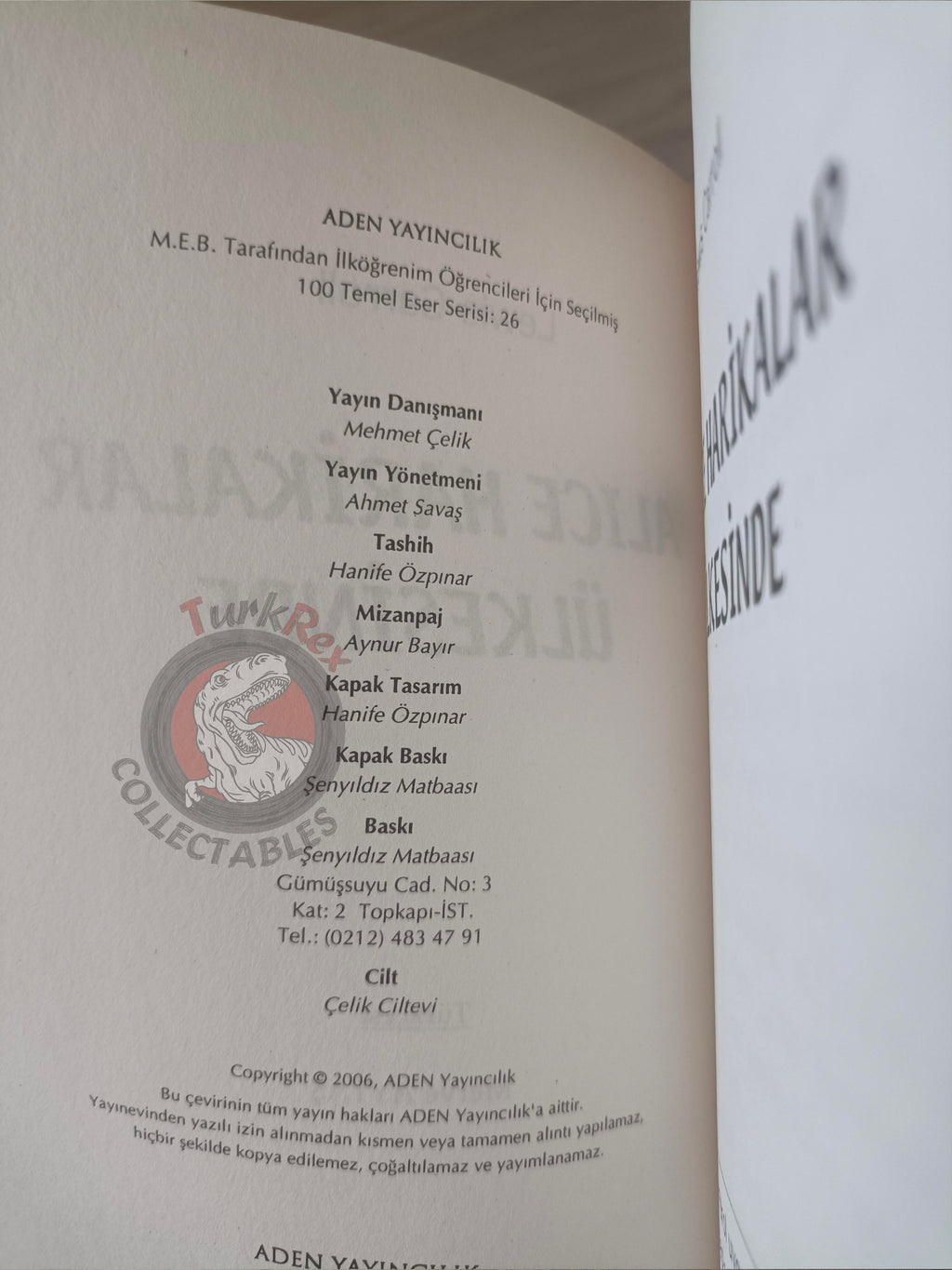 Lewis Carroll – Alice in Wonderland 2006 Turkish Book Turkey