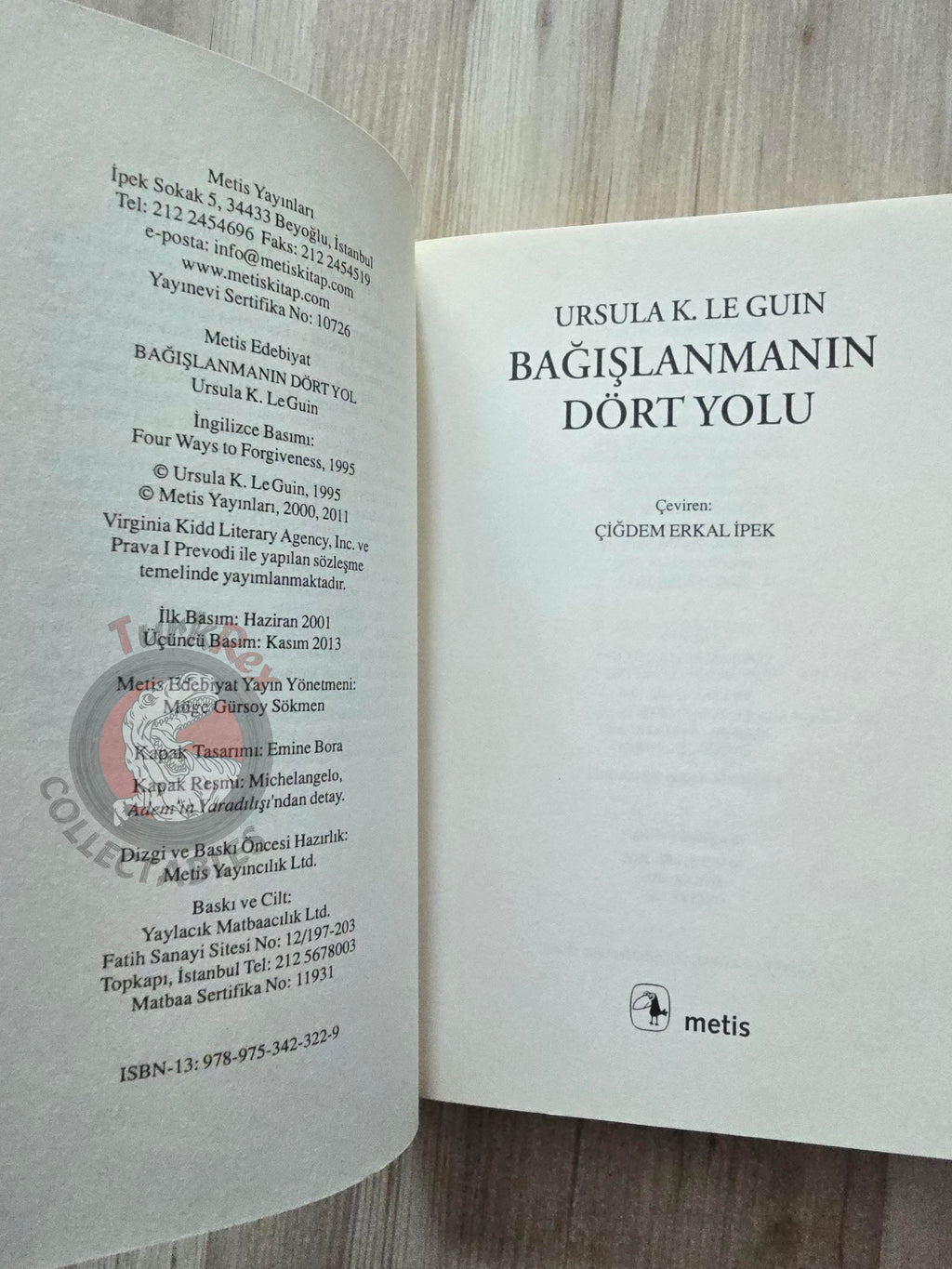 Ursula K. Le Guin – Four Ways to Forgiveness 2013 Turkish Book Turkey