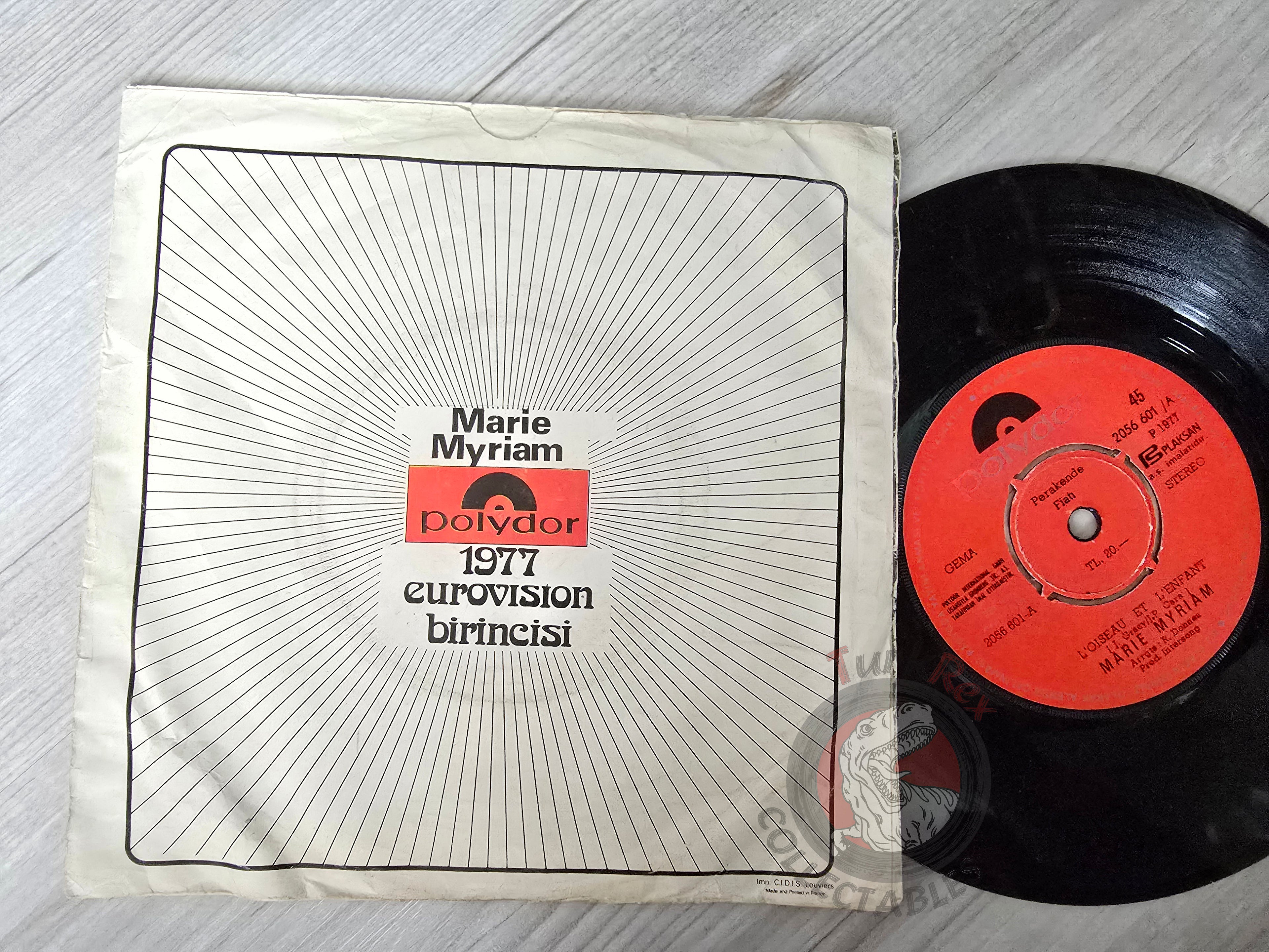 Marie Myriam – L'oiseau Et L'enfant 7" Turkish Pressing Vinyl Turkey Edition Eurovision