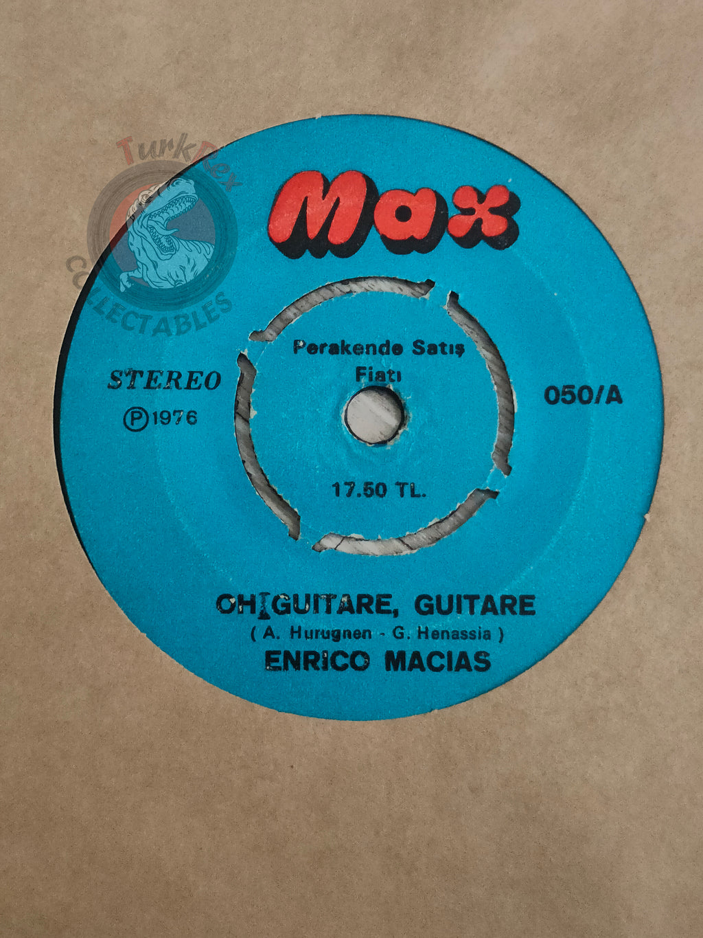 Enrico Macias –  Oh Guitare, Guitare 7" Turkish Pressing Vinyl Turkey Edition 3