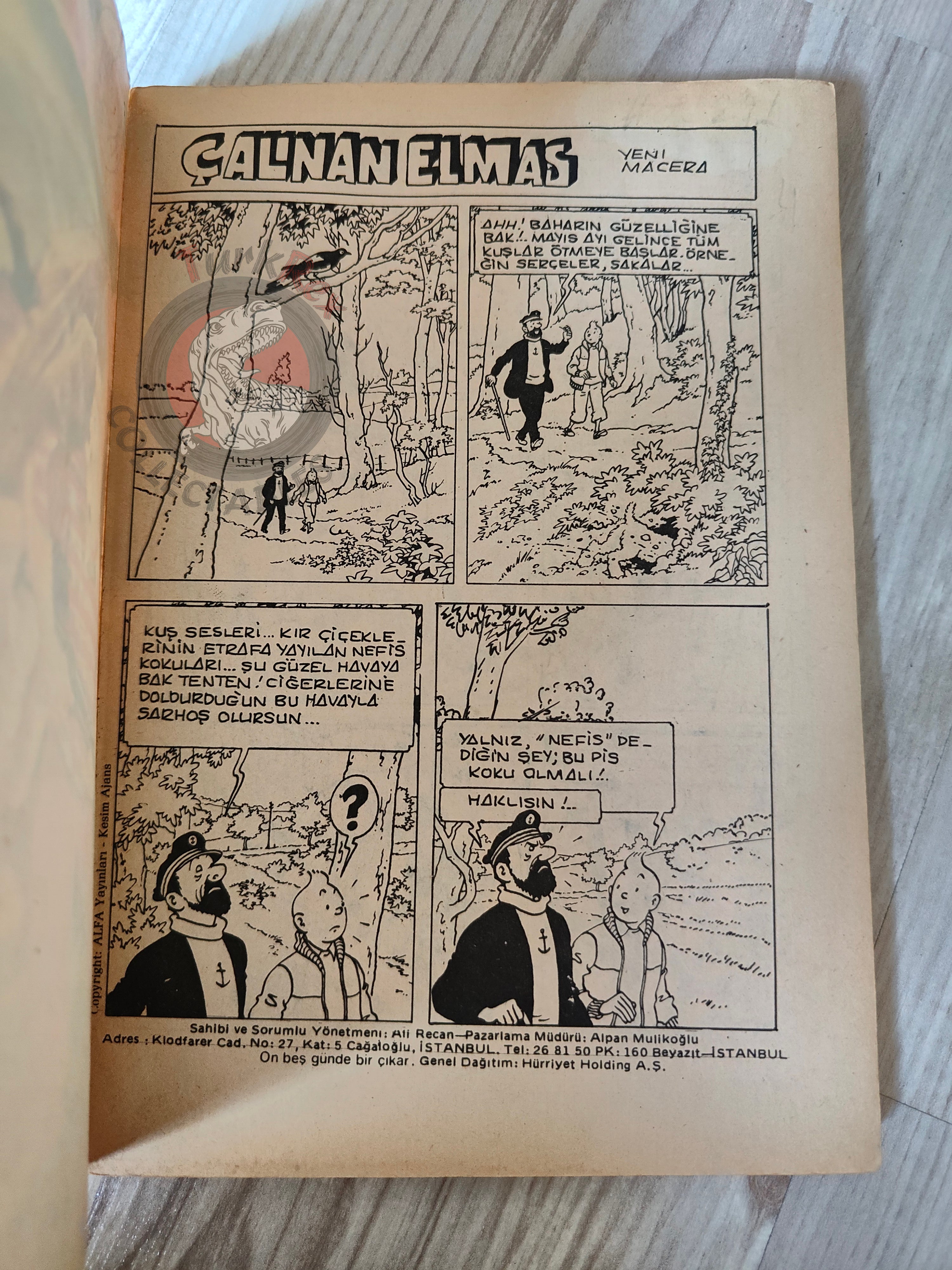 Tintin – The Castafiore Emerald early 1980s Turkish Edition Comic Turkey 2