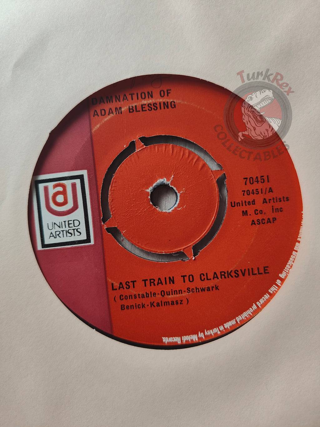 Damnation Of Adam Blessing – Last Train To Clarksville 7" Turkish Pressing Vinyl Turkey Edition