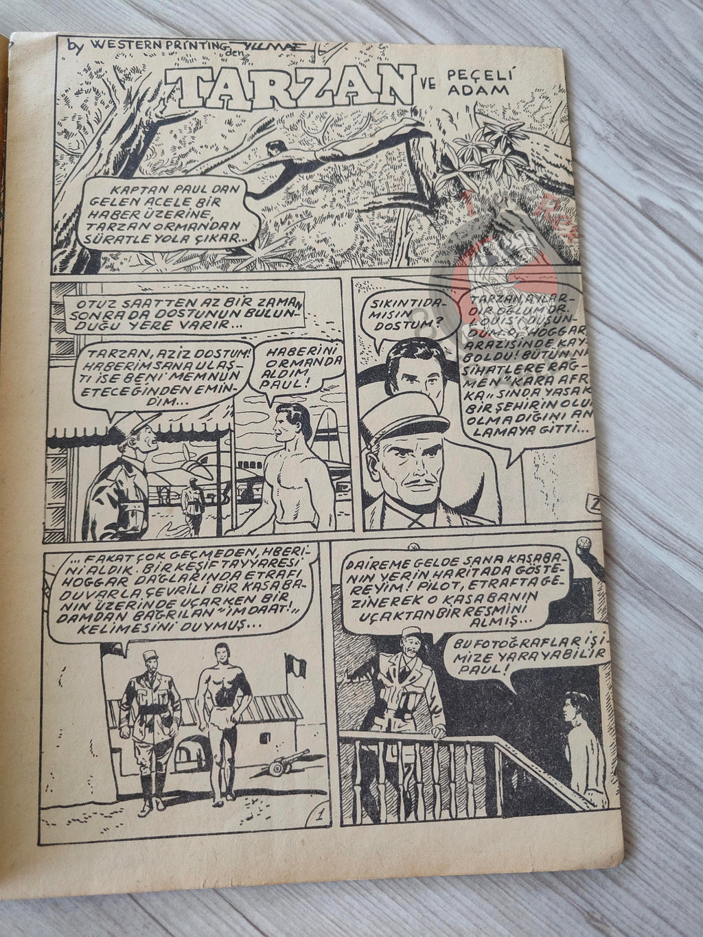 1001 Özel #119 1954 Tarzan and the Veiled Man Turkish Comic Mag Turkey