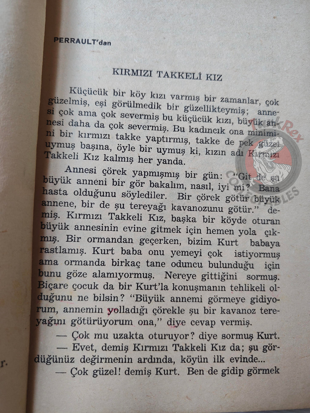 Little Red Riding Hood  – Charles Perrault 1966 Turkish Book Turkey Illustrated Grimm Brothers