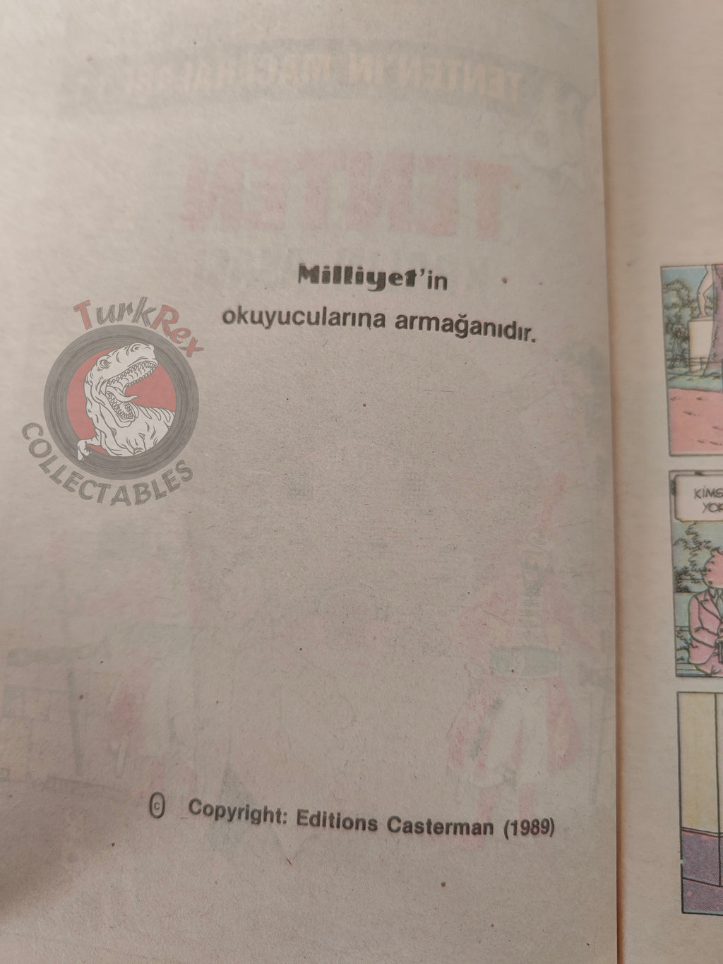 Tintin – King Ottokar's Sceptre 1989 Turkish Edition Comic Turkey