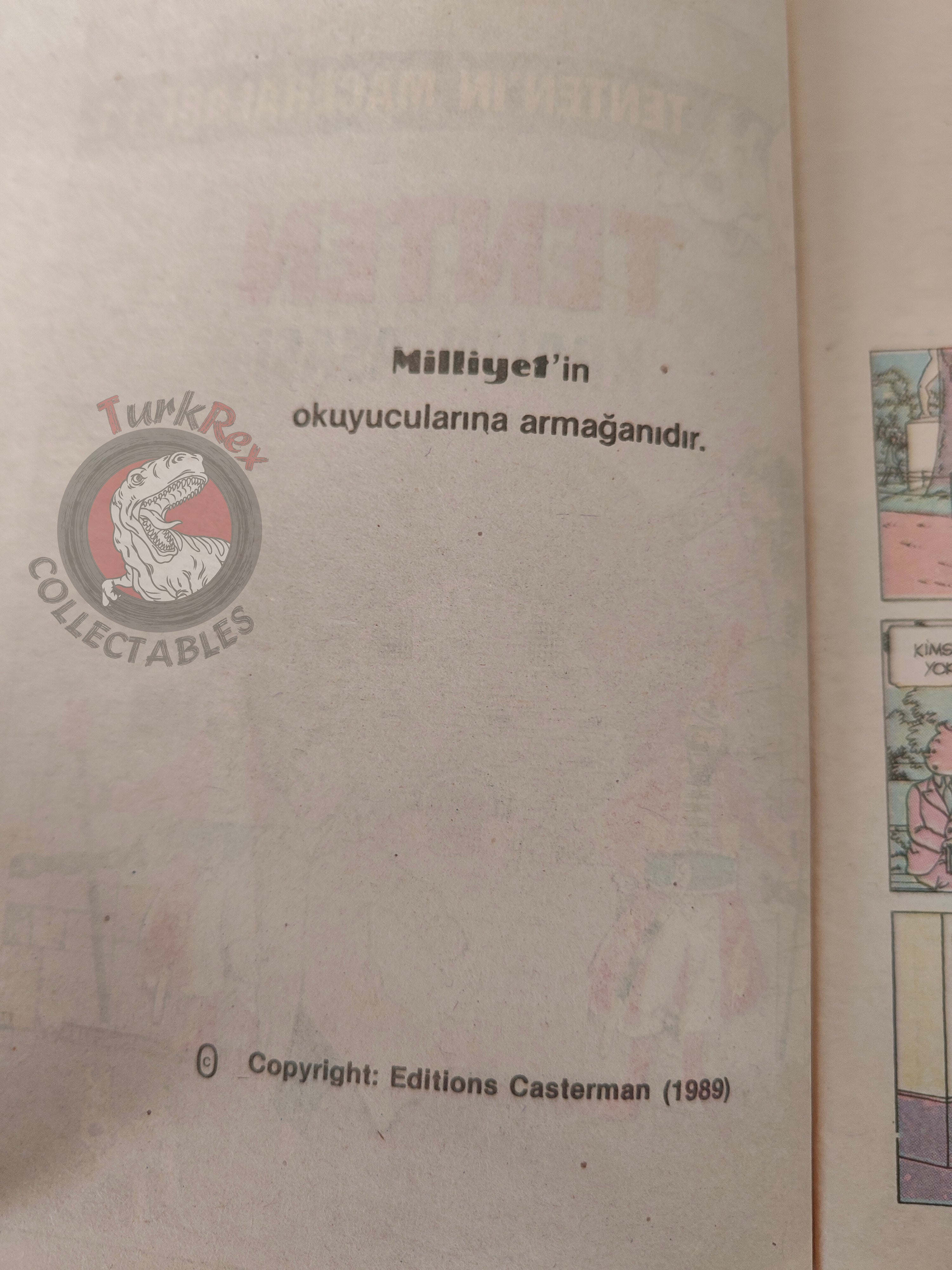 Tintin – King Ottokar's Sceptre 1989 Turkish Edition Comic Turkey