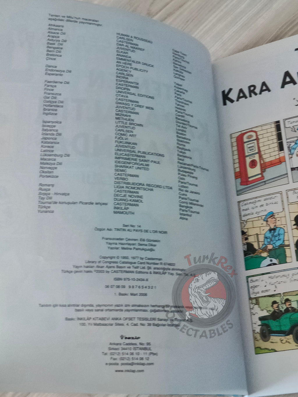 Tintin – Land of Black Gold 2006 Turkish Edition Comic Turkey 1st İnkilap