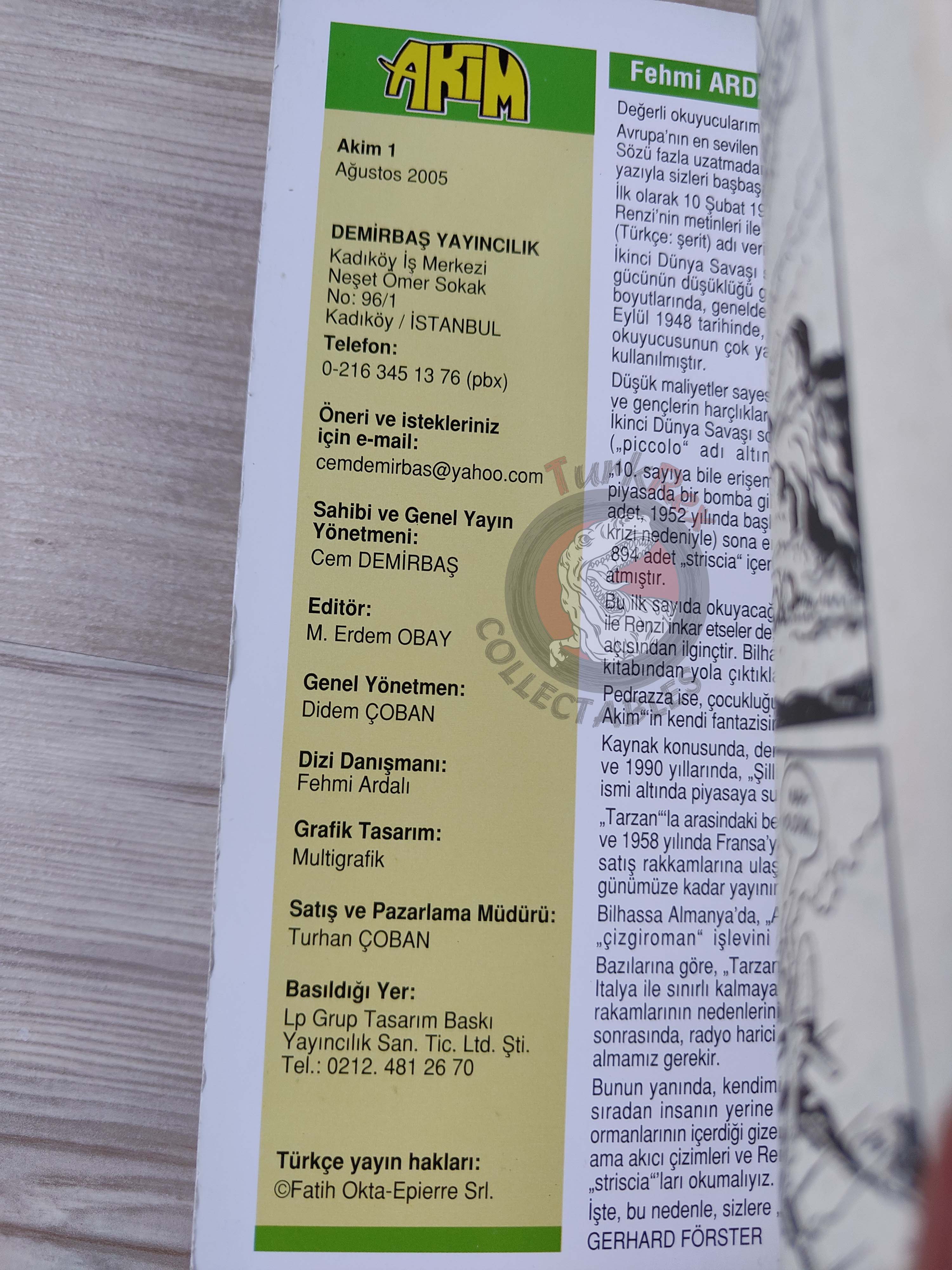 Akim #1 2005 Turkish Comic Turkey Il figlio della giungla Roberto Renzi