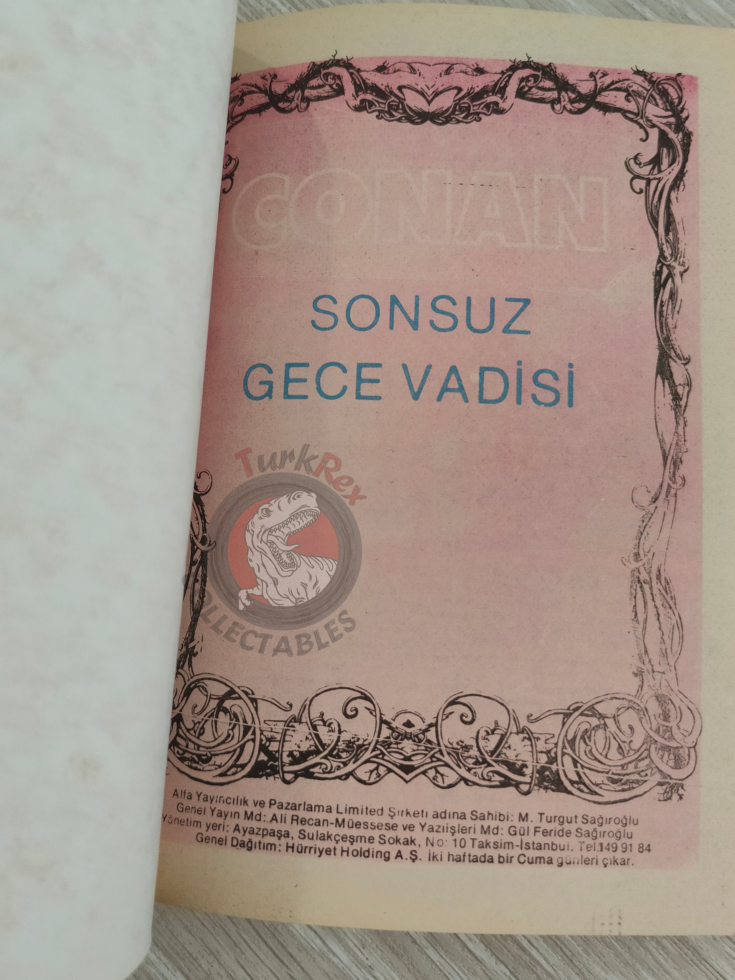 Conan Renkli #4 Turkish Comic Turkey The Savage Sword of #7 CTB #118