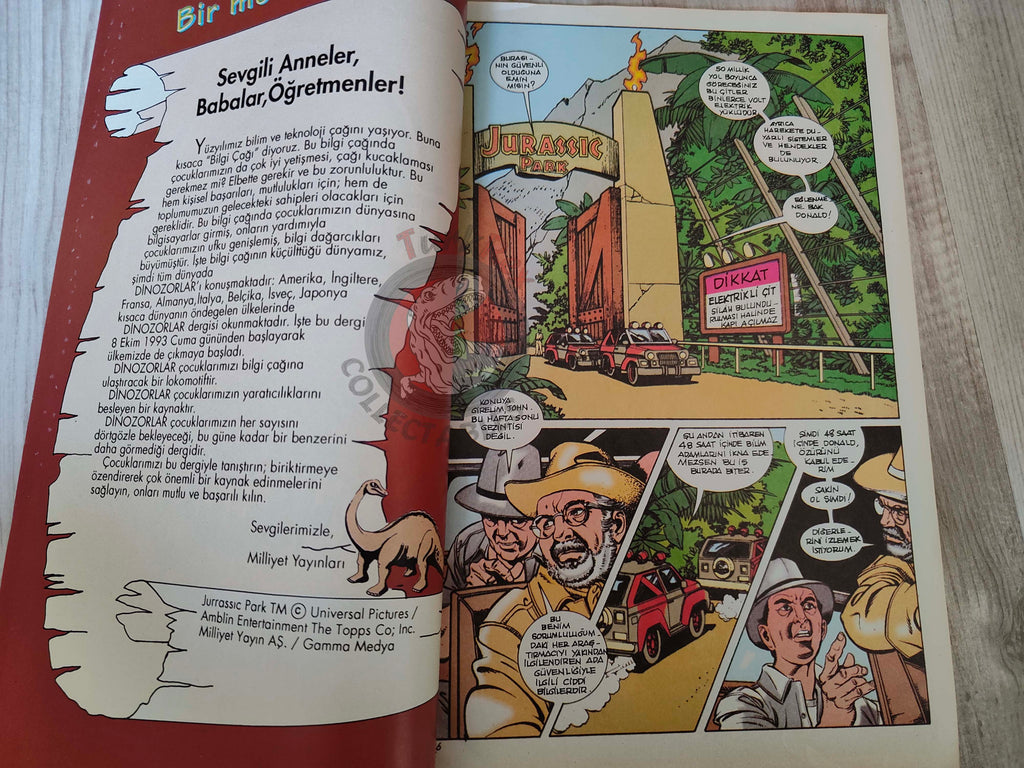 Jurassic Park #4 Turkish Edition Comic Turkey Topps Spielberg