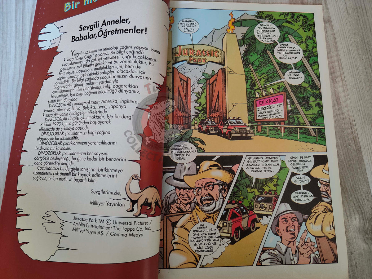 Jurassic Park #4 Turkish Edition Comic Turkey Topps Spielberg