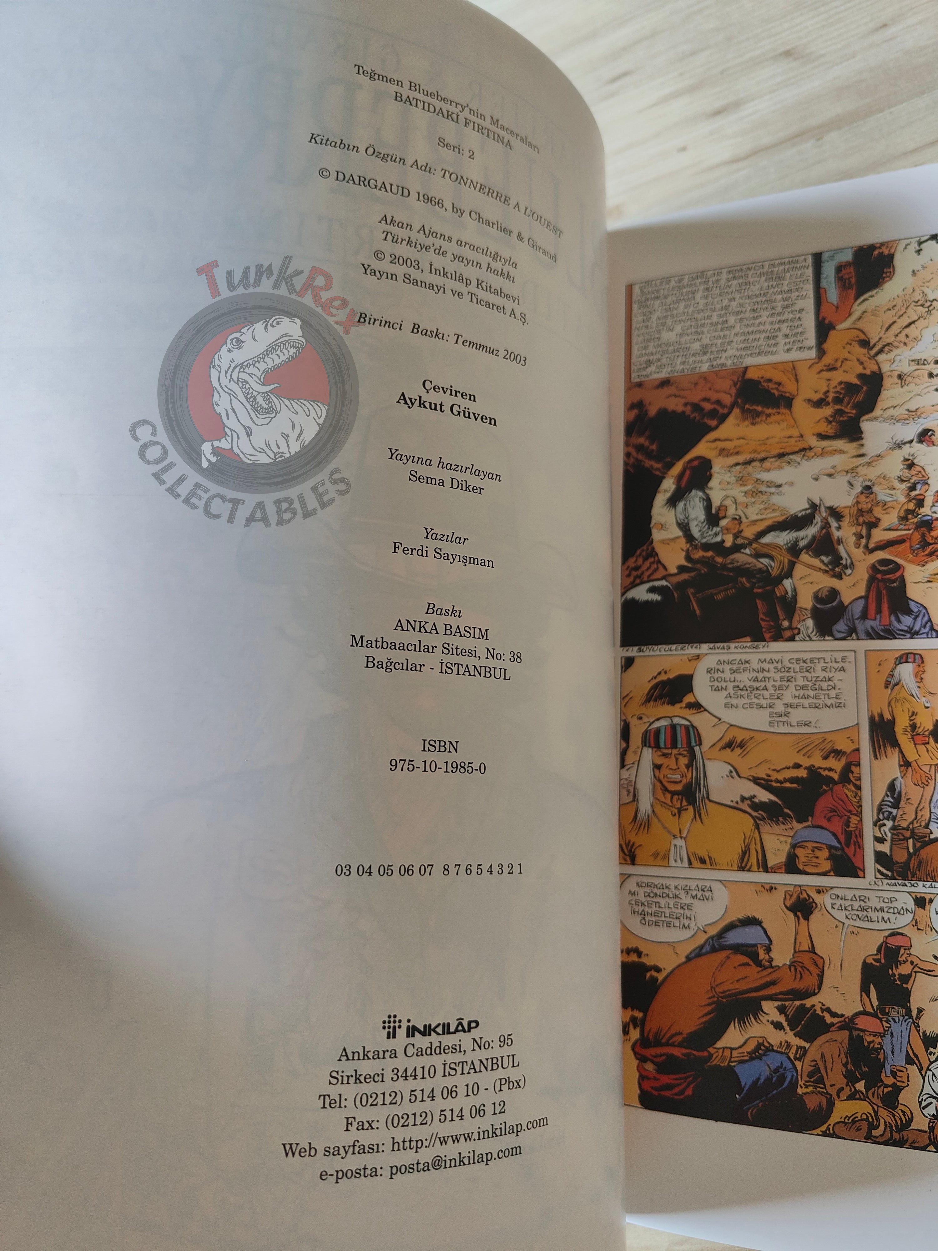 Blueberry #2 – Thunder in the West 2003 1st Edition Turkish Comic Turkey