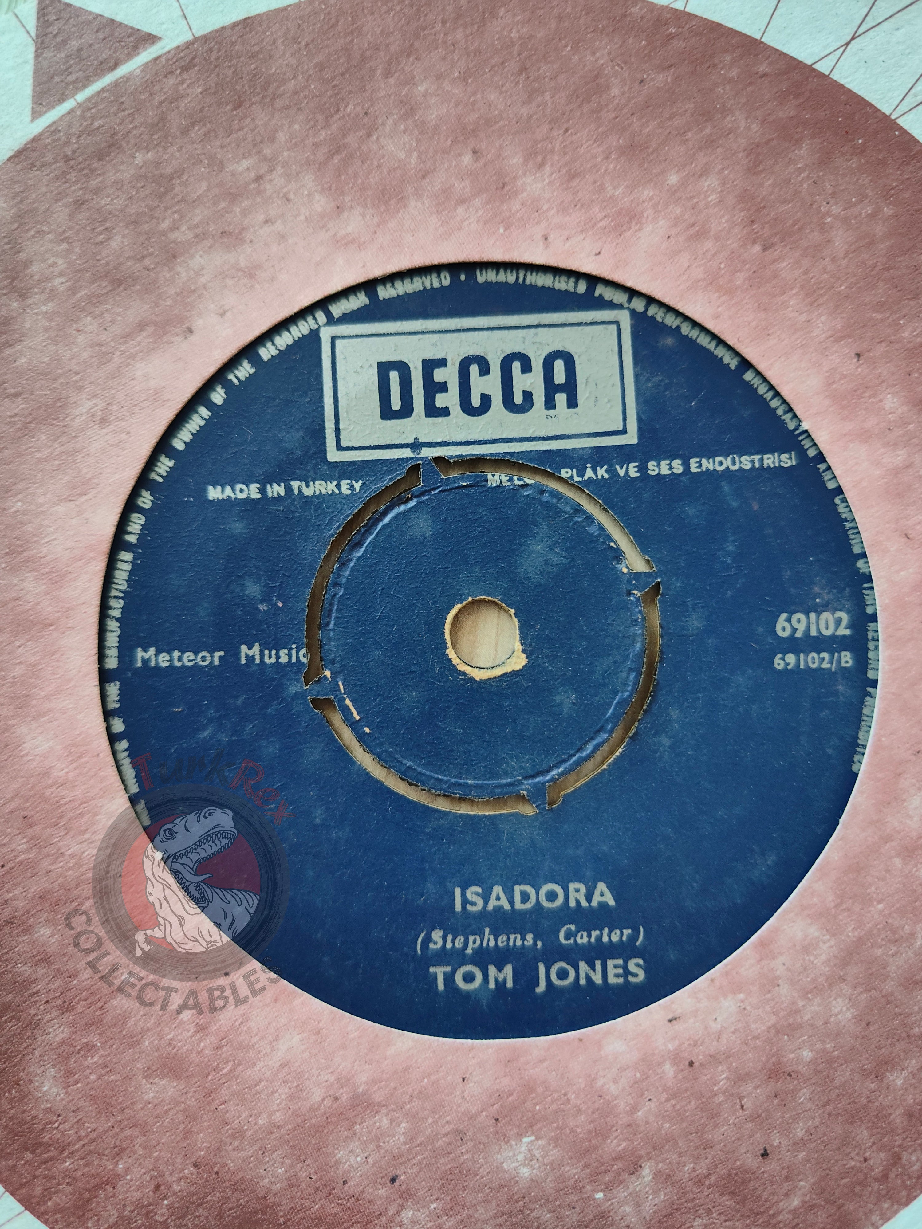Tom Jones – If You Go Away 7" Turkish Pressing Vinyl Turkey Edition