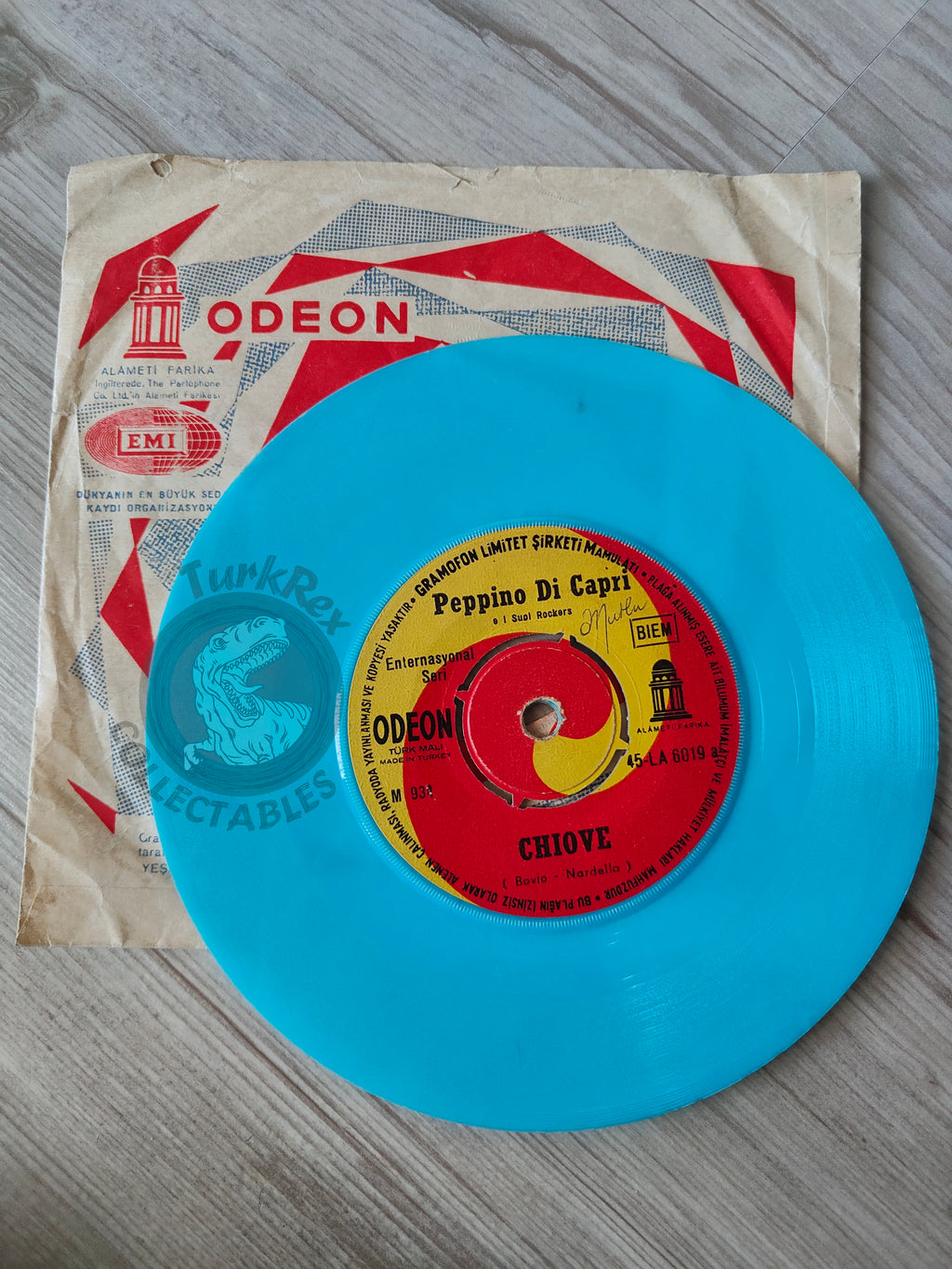 Peppino Di Capri – Chiove / Melancolie 7" Blue Turkish Pressing Vinyl Turkey Edition