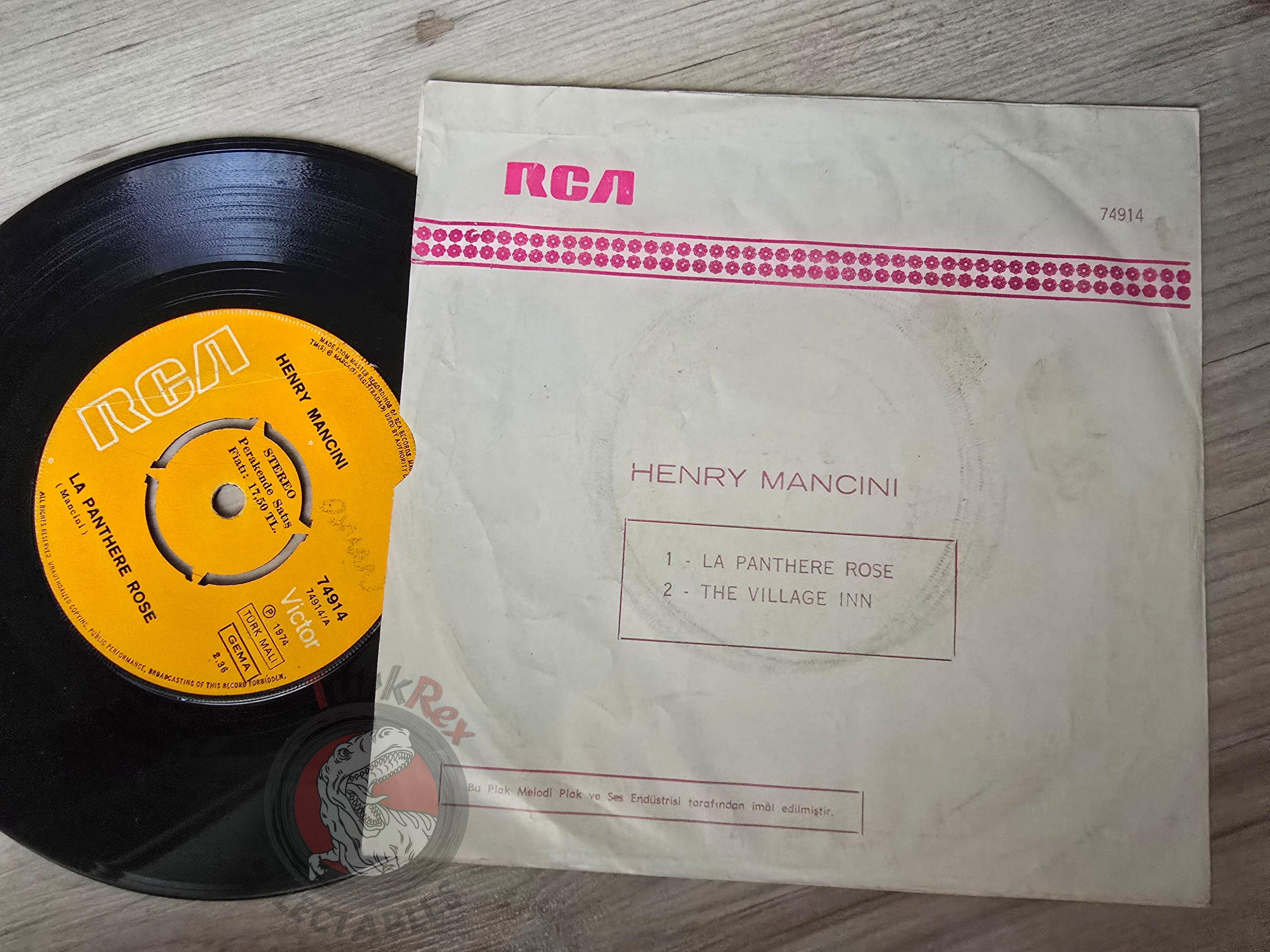 Henry Mancini – Pink Panther La Panthere Rose 7" Turkish Pressing Vinyl Turkey Edition