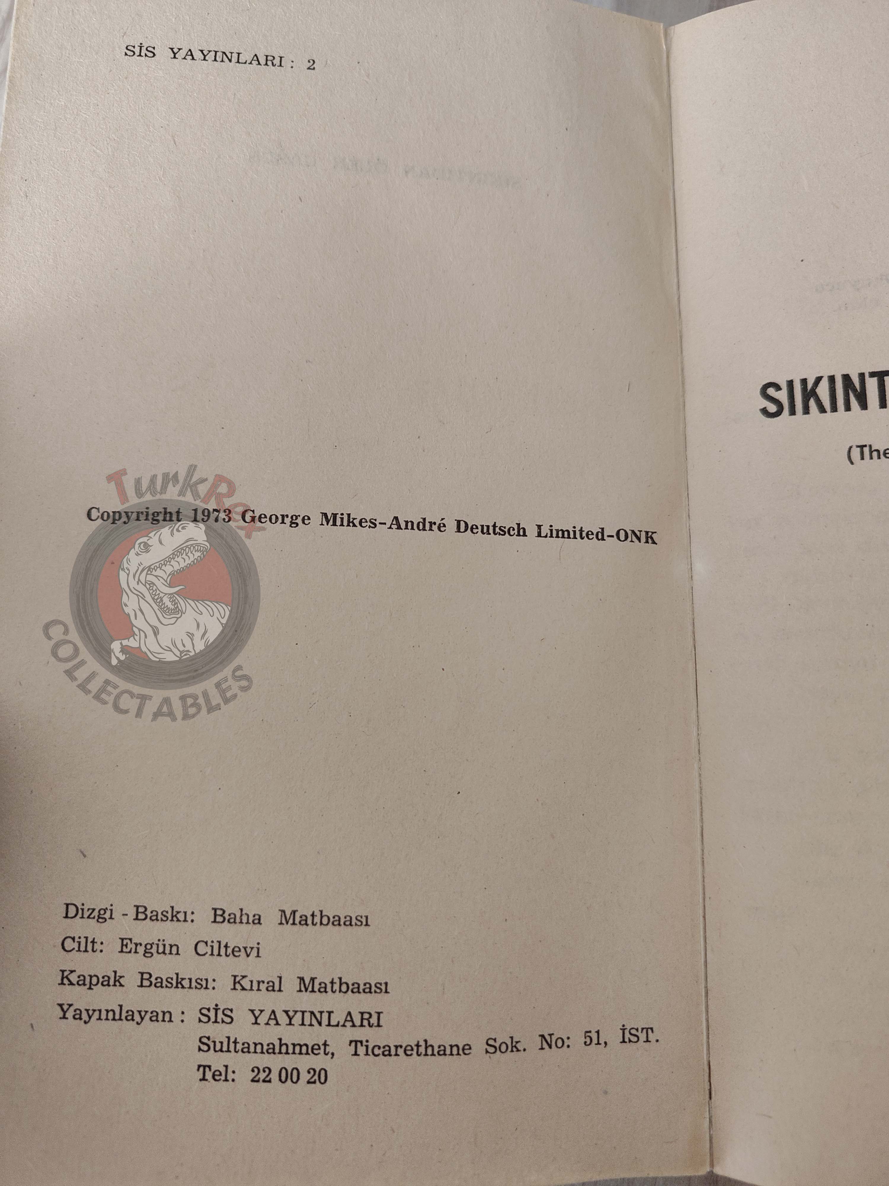 George Mikes – The Spy Who Died of Boredom 1976 1st Turkish Book Turkey