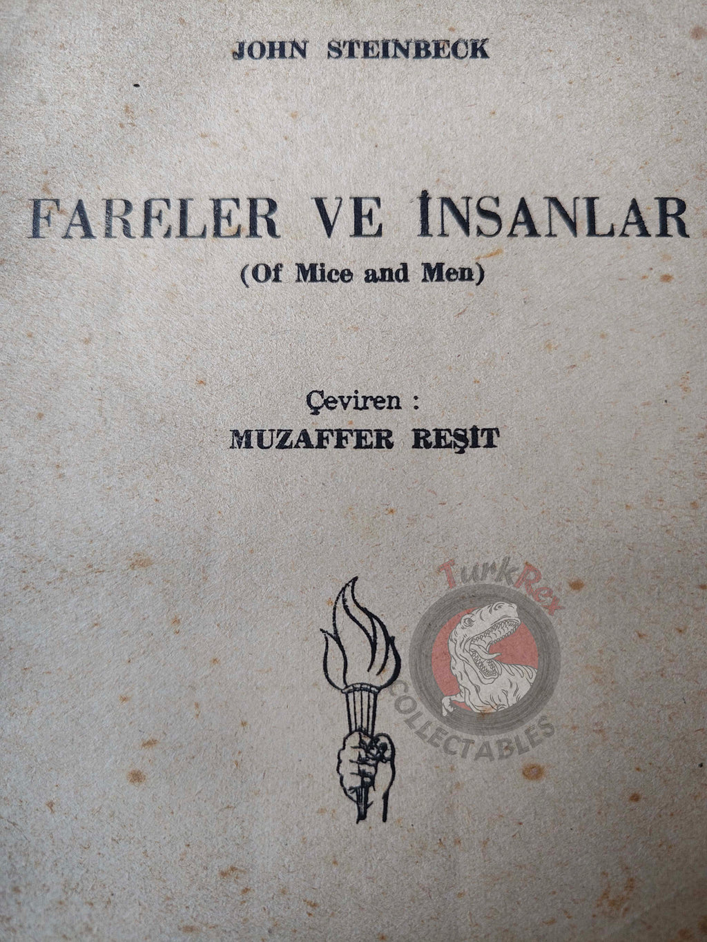 John Steinbeck – Of Mice and Men 1951 1st Turkish Book Turkey