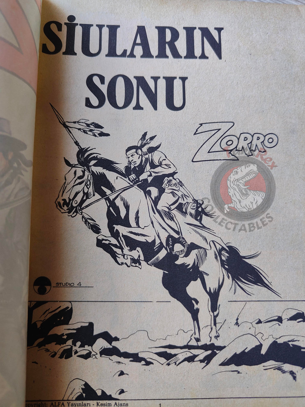 Zorro #6 1980s Turkish Comic Turkey Il Segno di Zorro Hondo