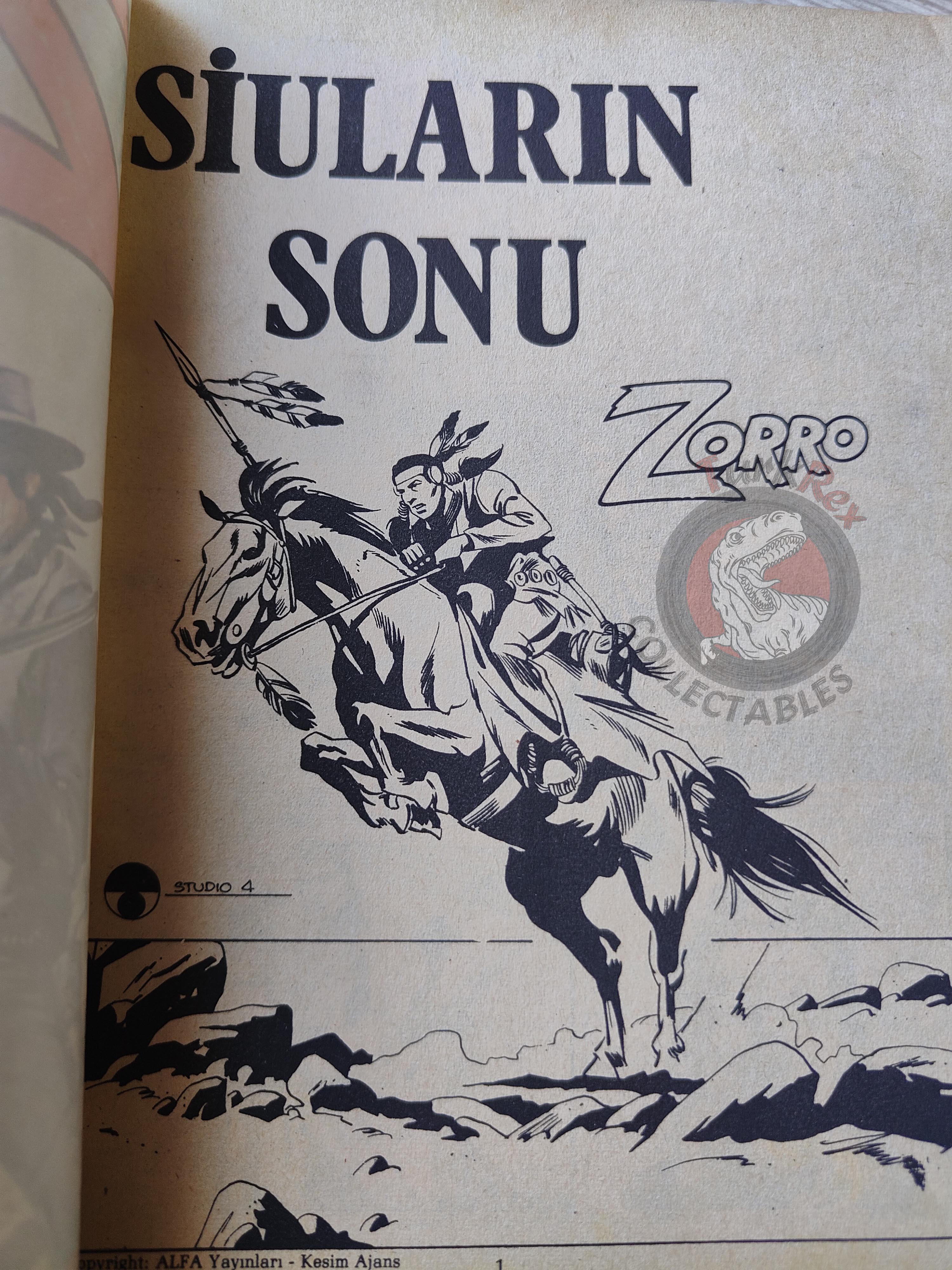 Zorro #6 1980s Turkish Comic Turkey Il Segno di Zorro Hondo