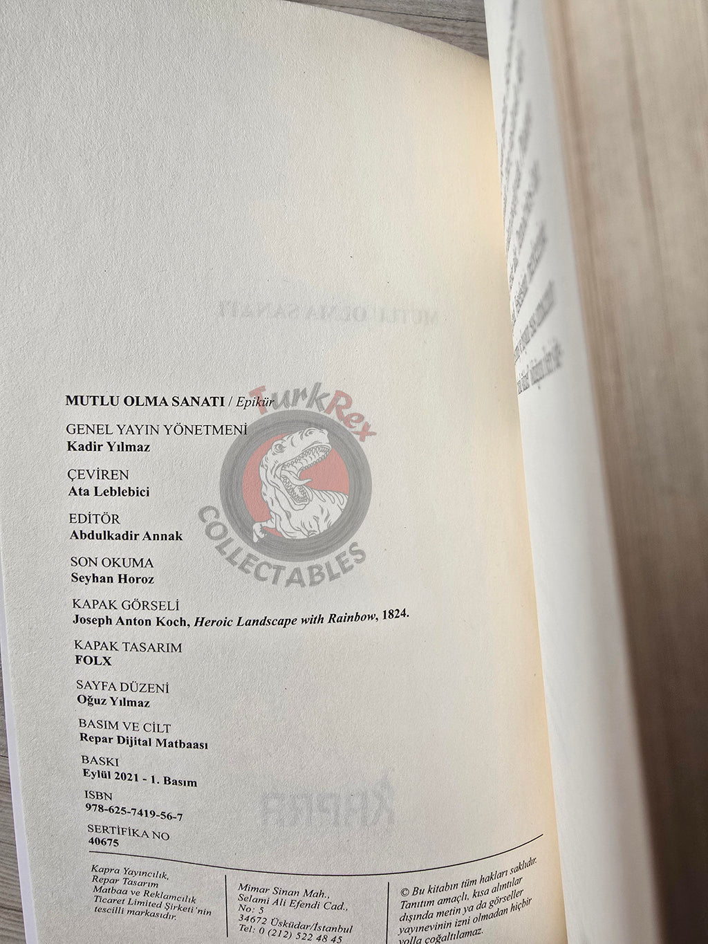 Epicurus – The Art of Happiness 2021 Turkish Book Turkey
