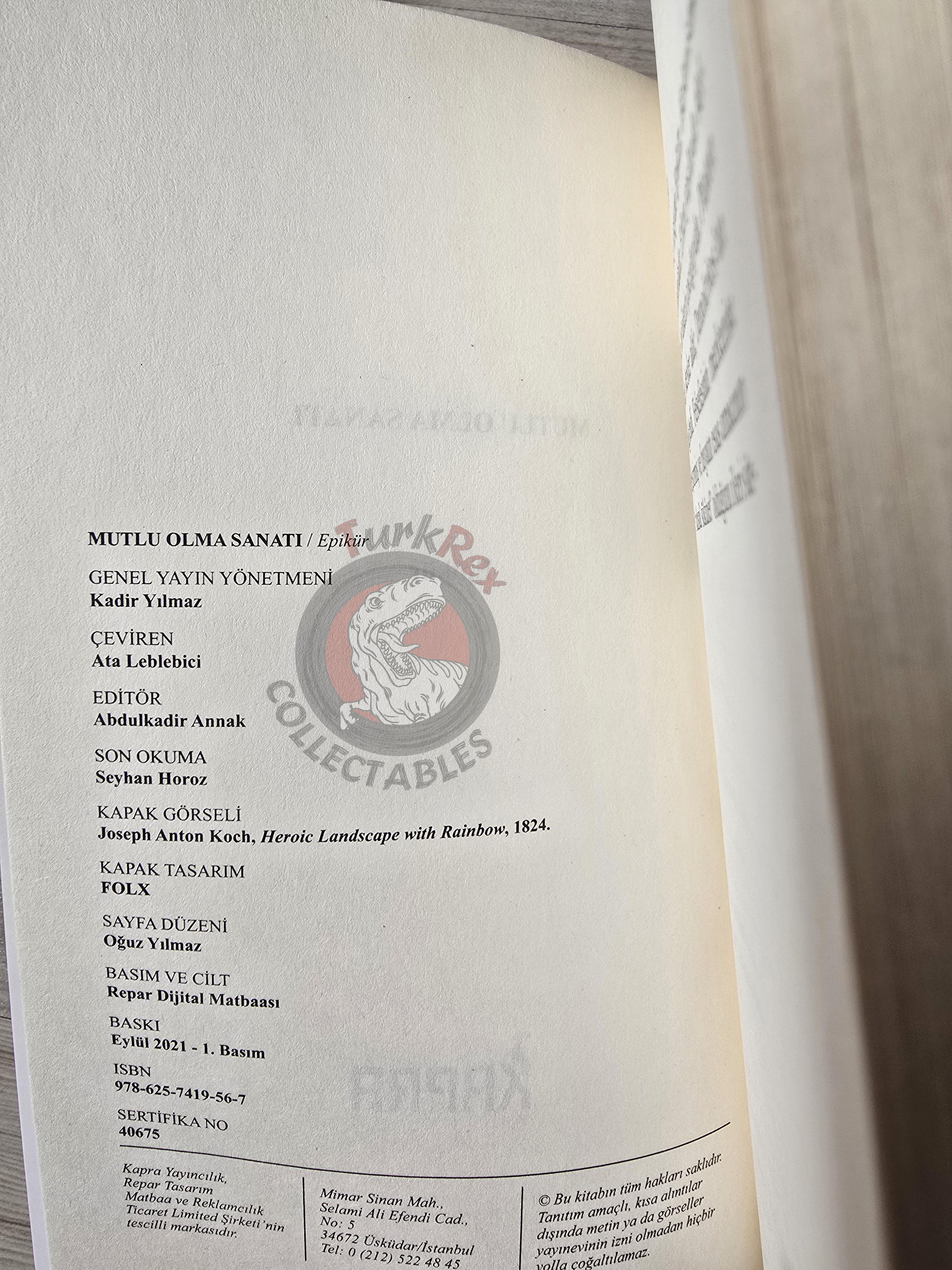 Epicurus – The Art of Happiness 2021 Turkish Book Turkey