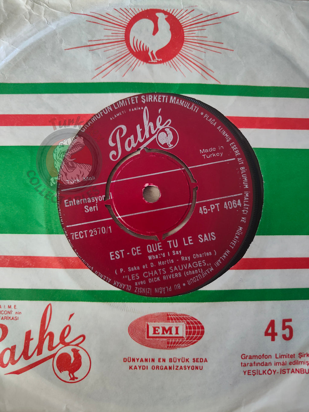 Les Chats Sauvages – Est-ce Que Tu Le Sais? 7" Turkish Pressing Vinyl Turkey Edition