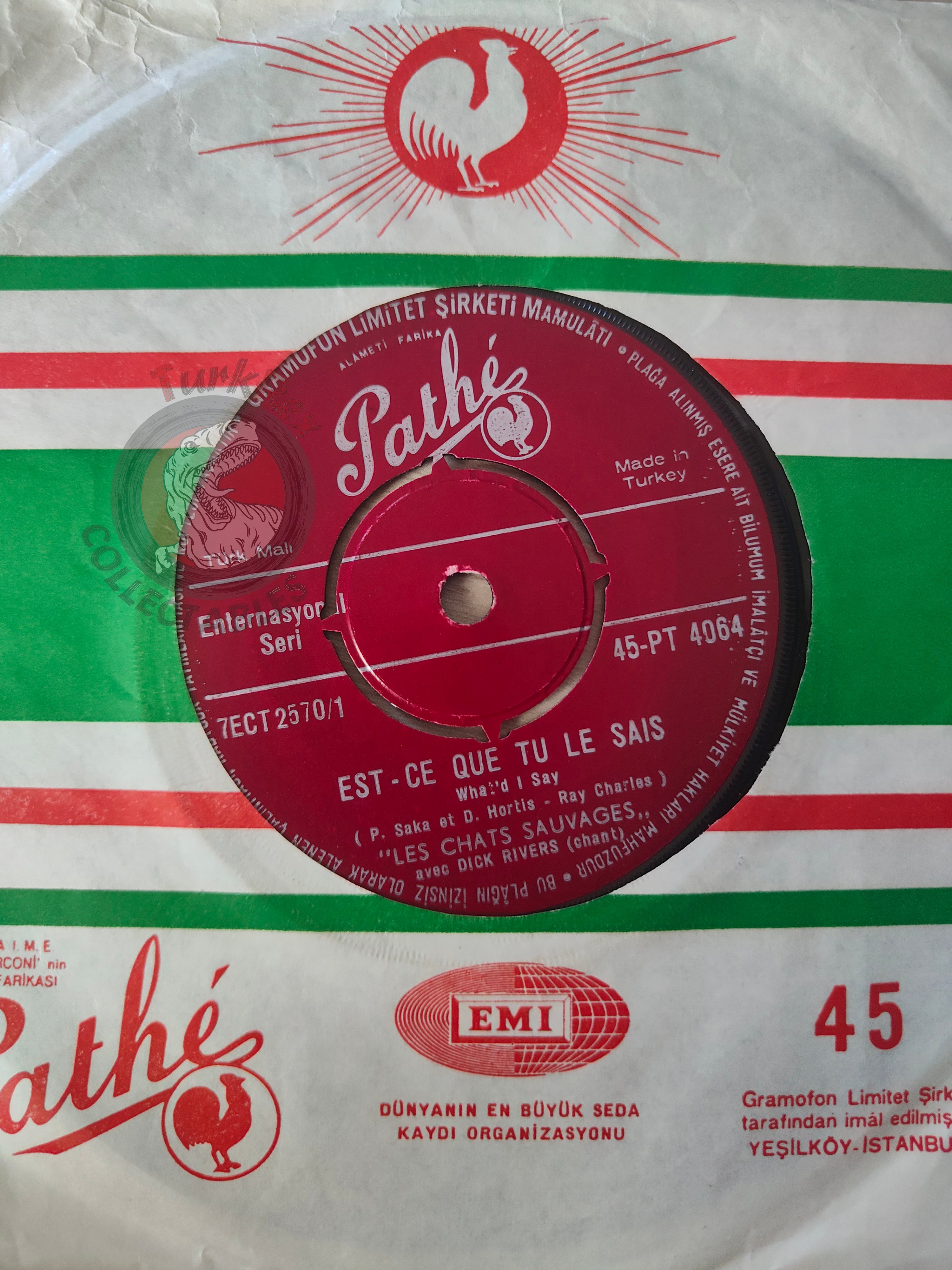 Les Chats Sauvages – Est-ce Que Tu Le Sais? 7" Turkish Pressing Vinyl Turkey Edition