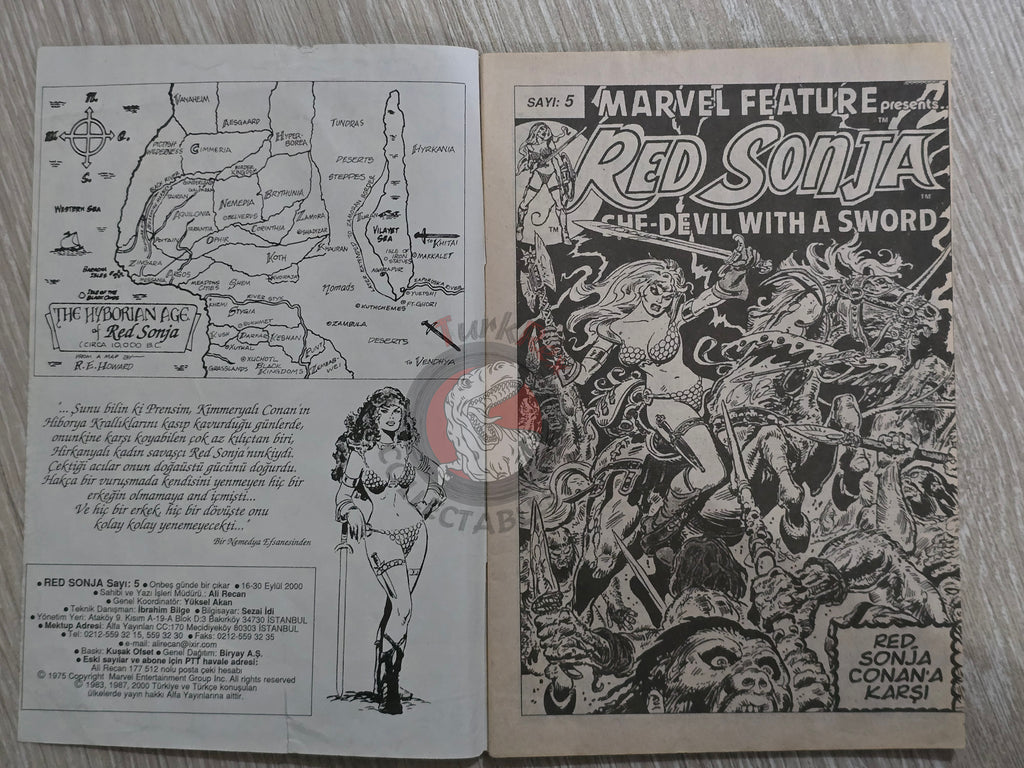 Red Sonja #5 2000 Turkish Comic Turkey #1 Marvel Feature #5 Conan the Barbarian #67 #68