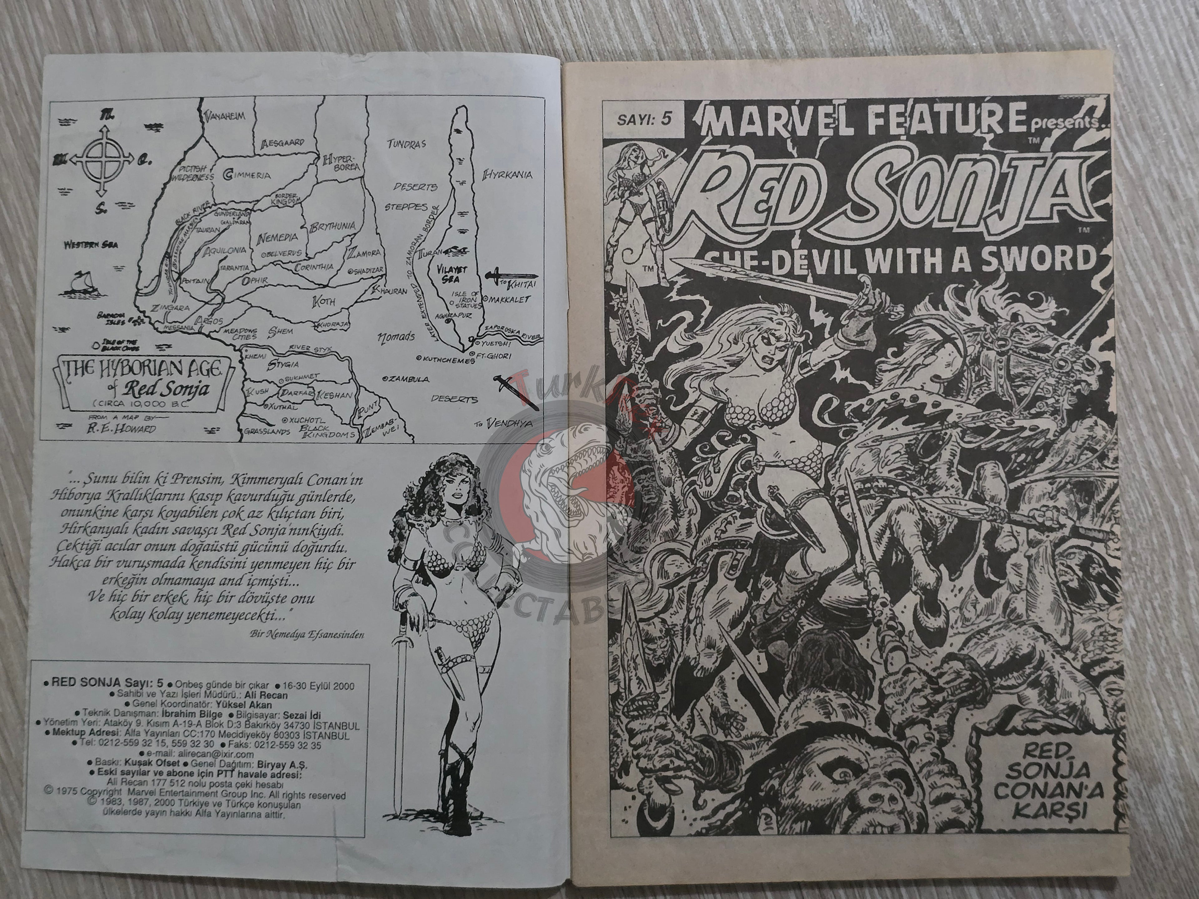 Red Sonja #5 2000 Turkish Comic Turkey #1 Marvel Feature #5 Conan the Barbarian #67 #68