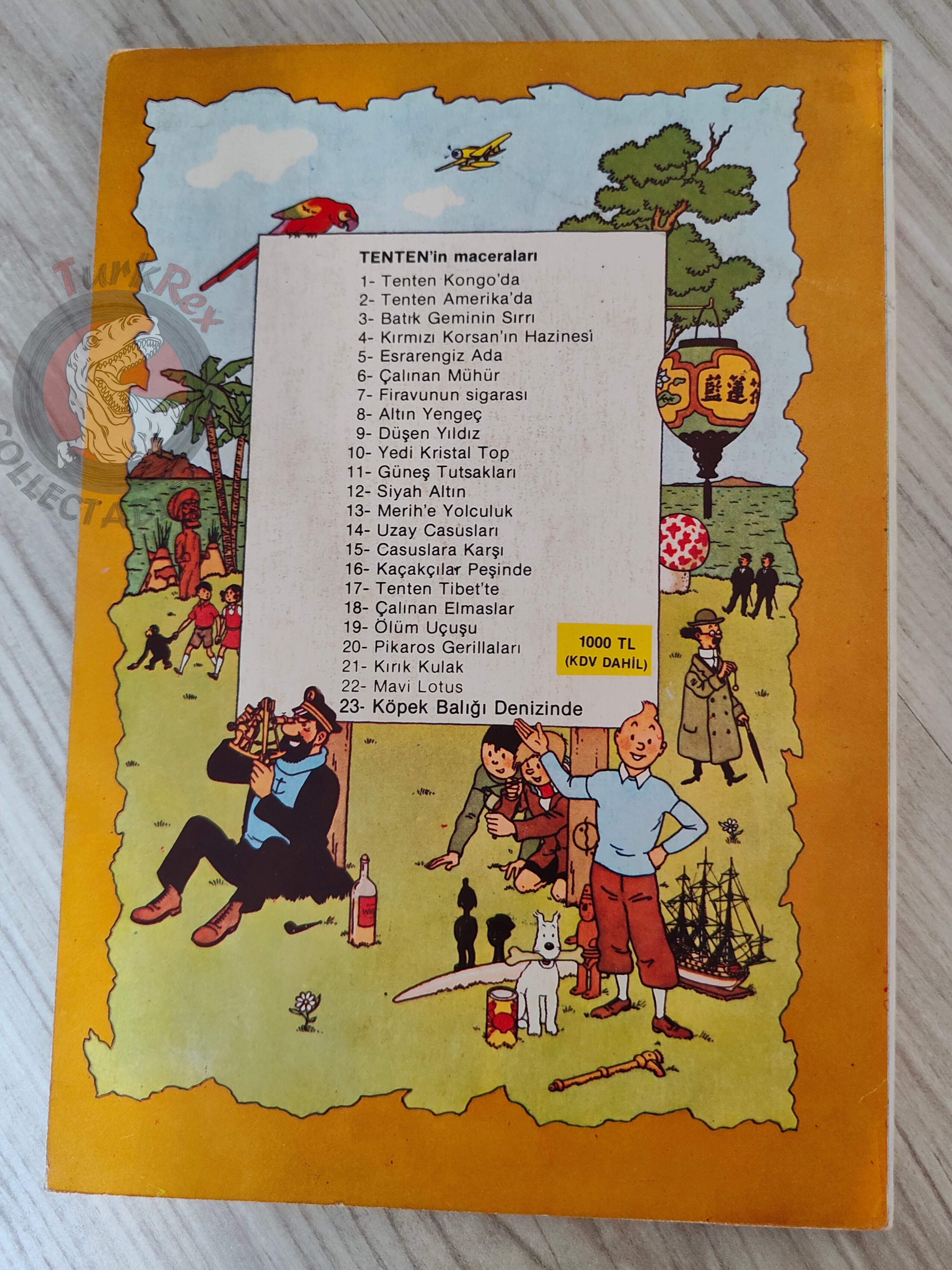 Tintin – Tintin and the Lake of Sharks mid 1980s Turkish Edition Comic Turkey 1