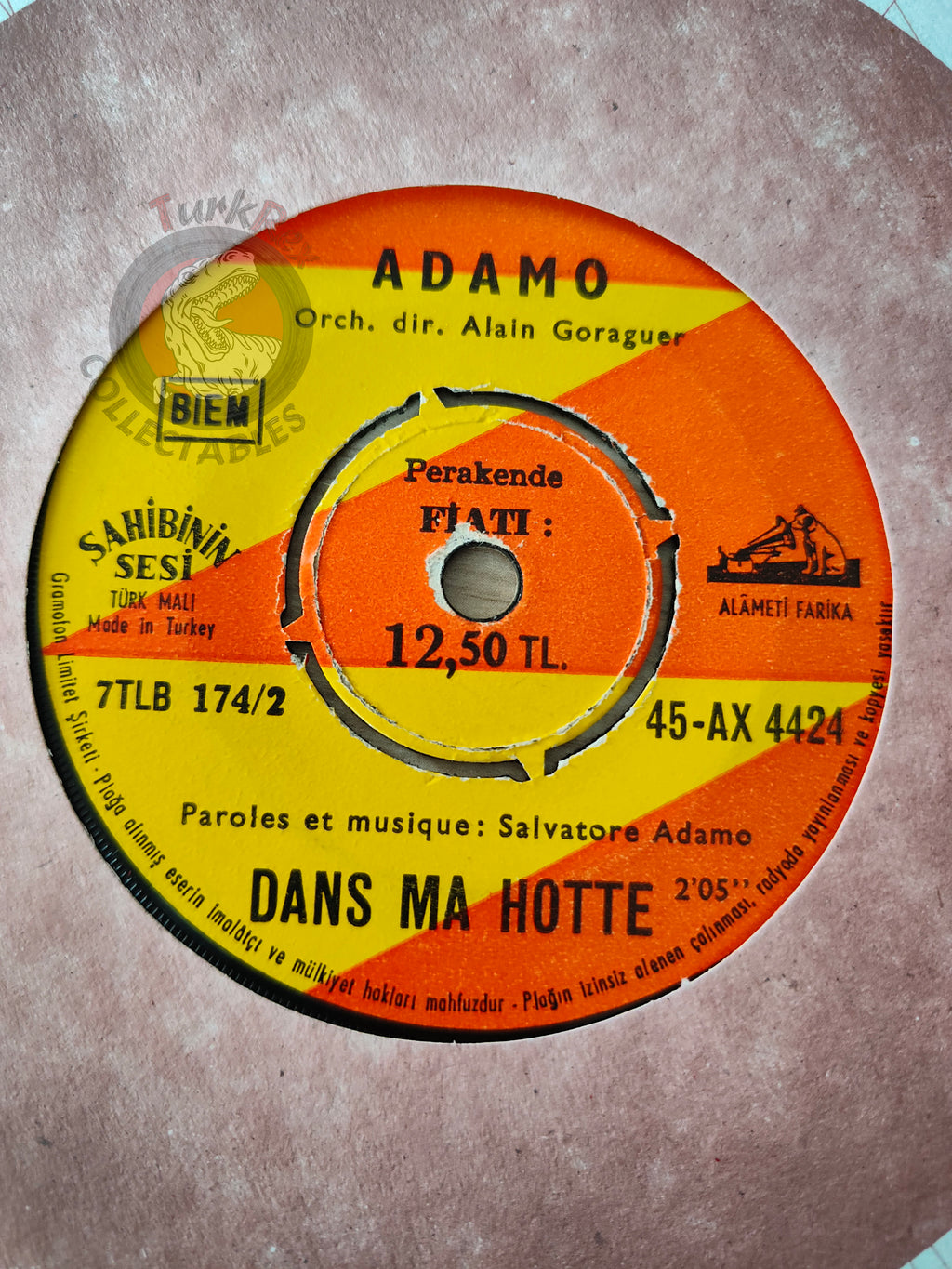 Adamo – Dans Ma Hotte 7" Turkish Pressing Vinyl Turkey Edition
