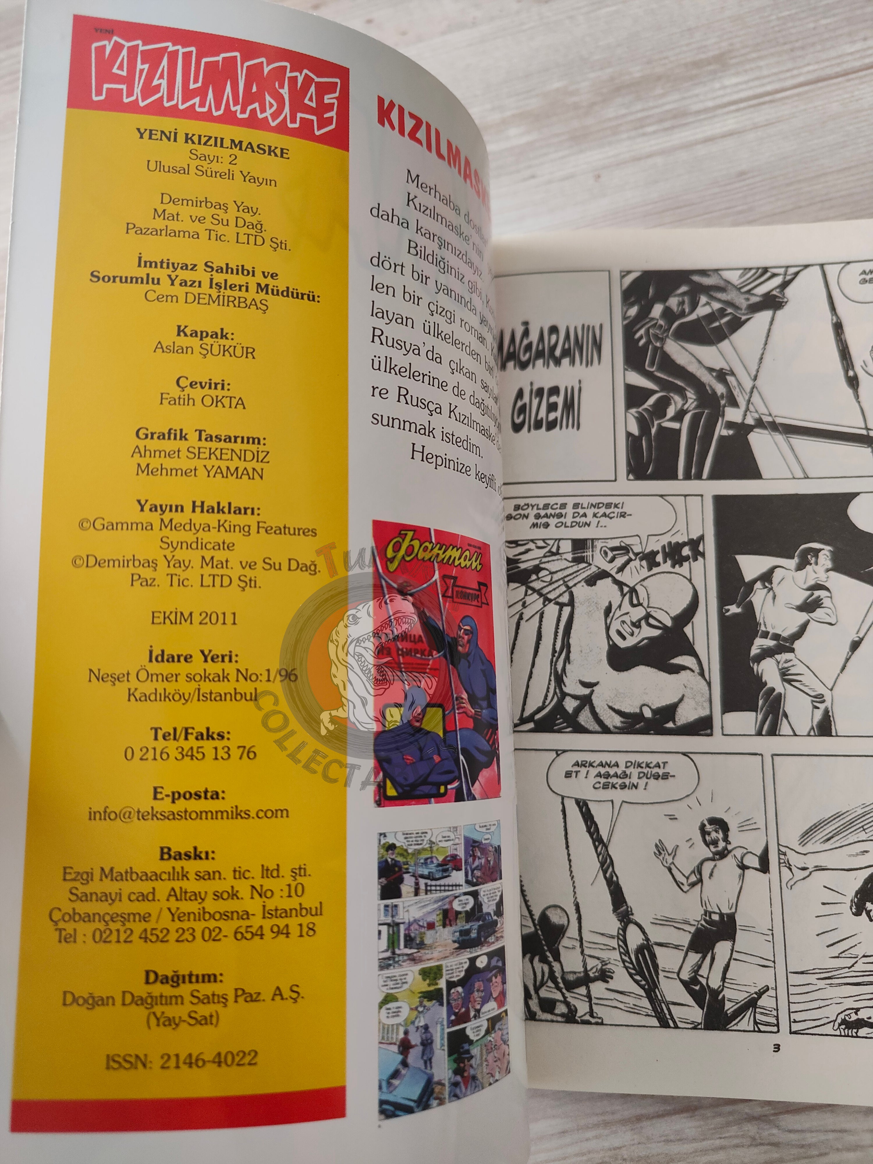 The Phantom #2 2011 Secret of the Cave Island Turkish Comic Turkey