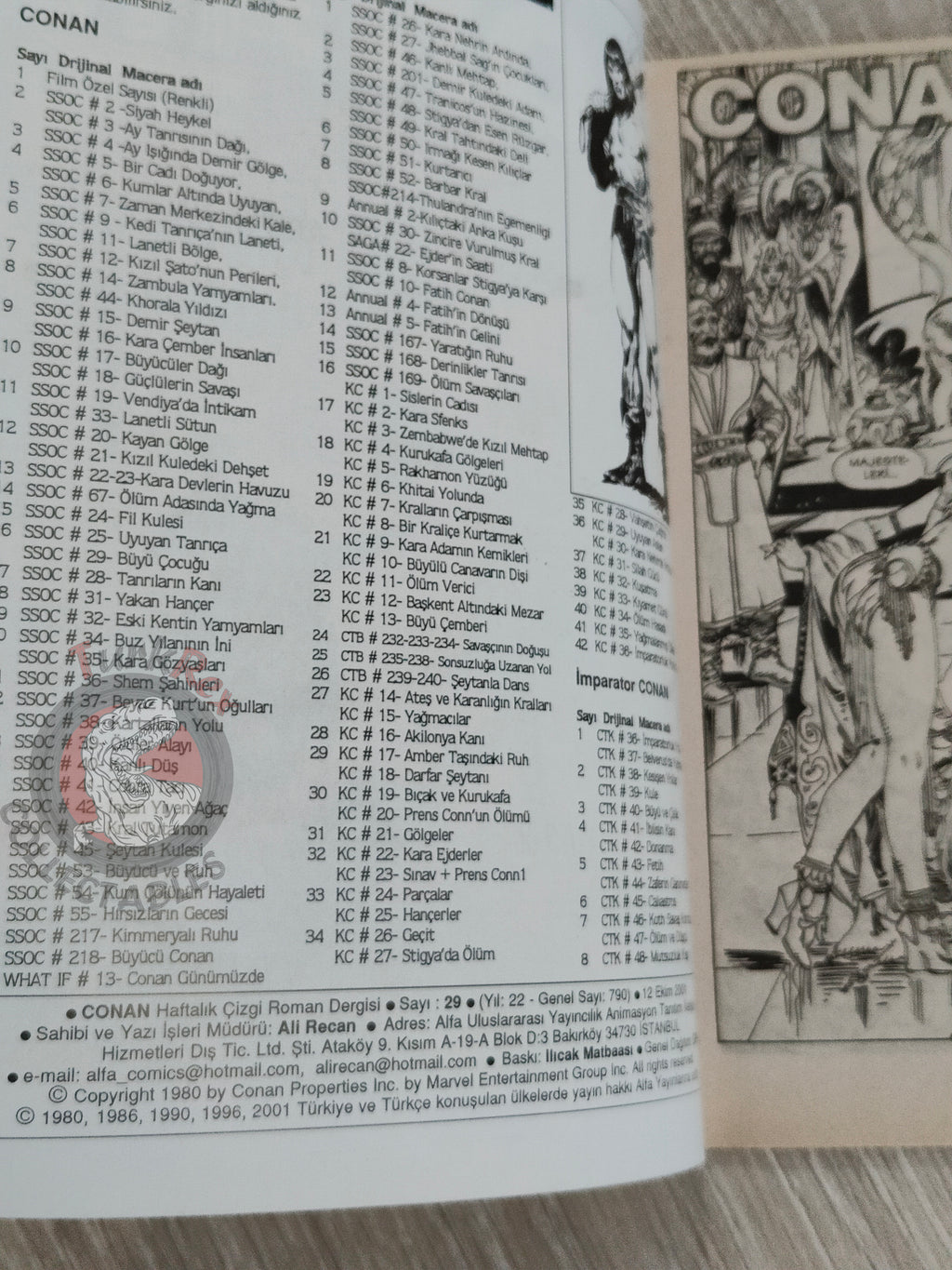 Conan #29 The Savage Sword of Conan #218 Turkish Comic Turkey Red Sonja