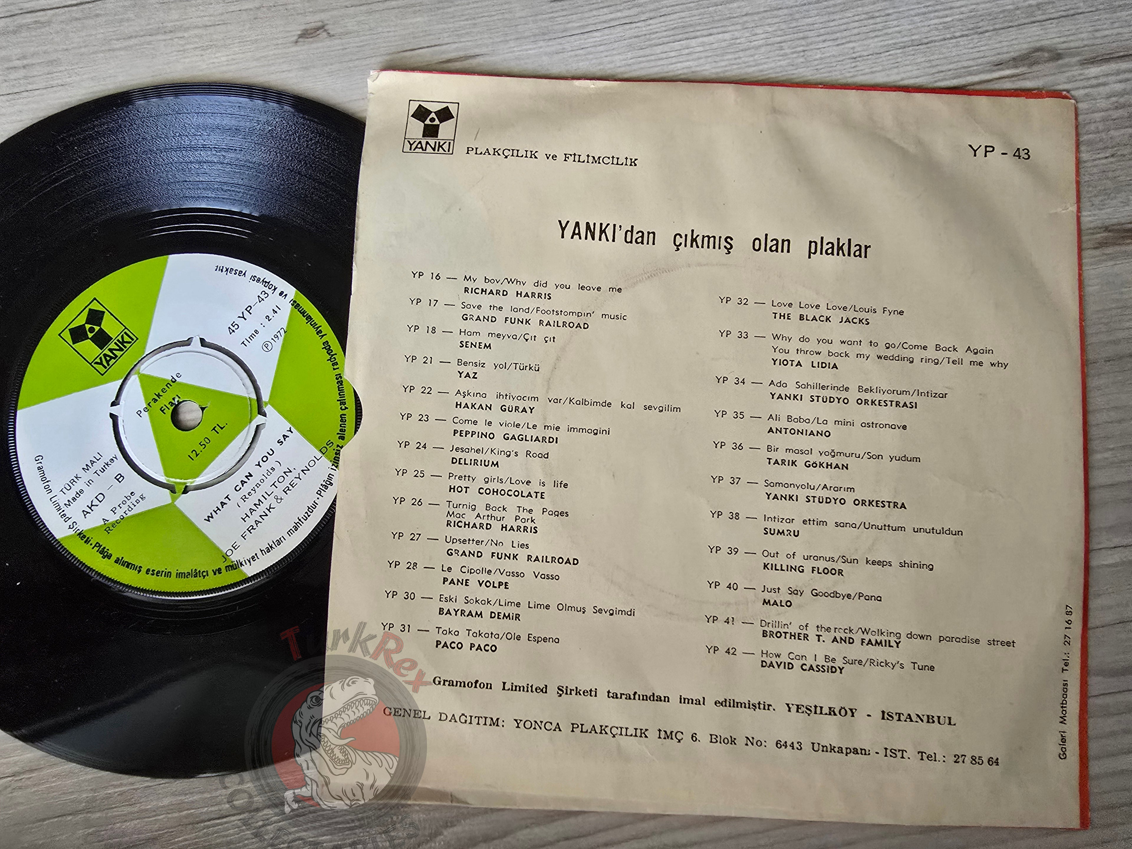 Hamilton, Joe Frank & Reynolds – Goin' Down 7" Turkish Pressing Vinyl Turkey Edition