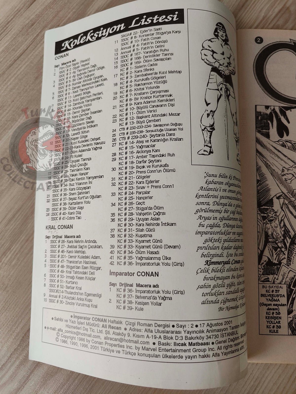 Imparator Conan #2 Conan the King #38 #39 Turkish Comic Turkey
