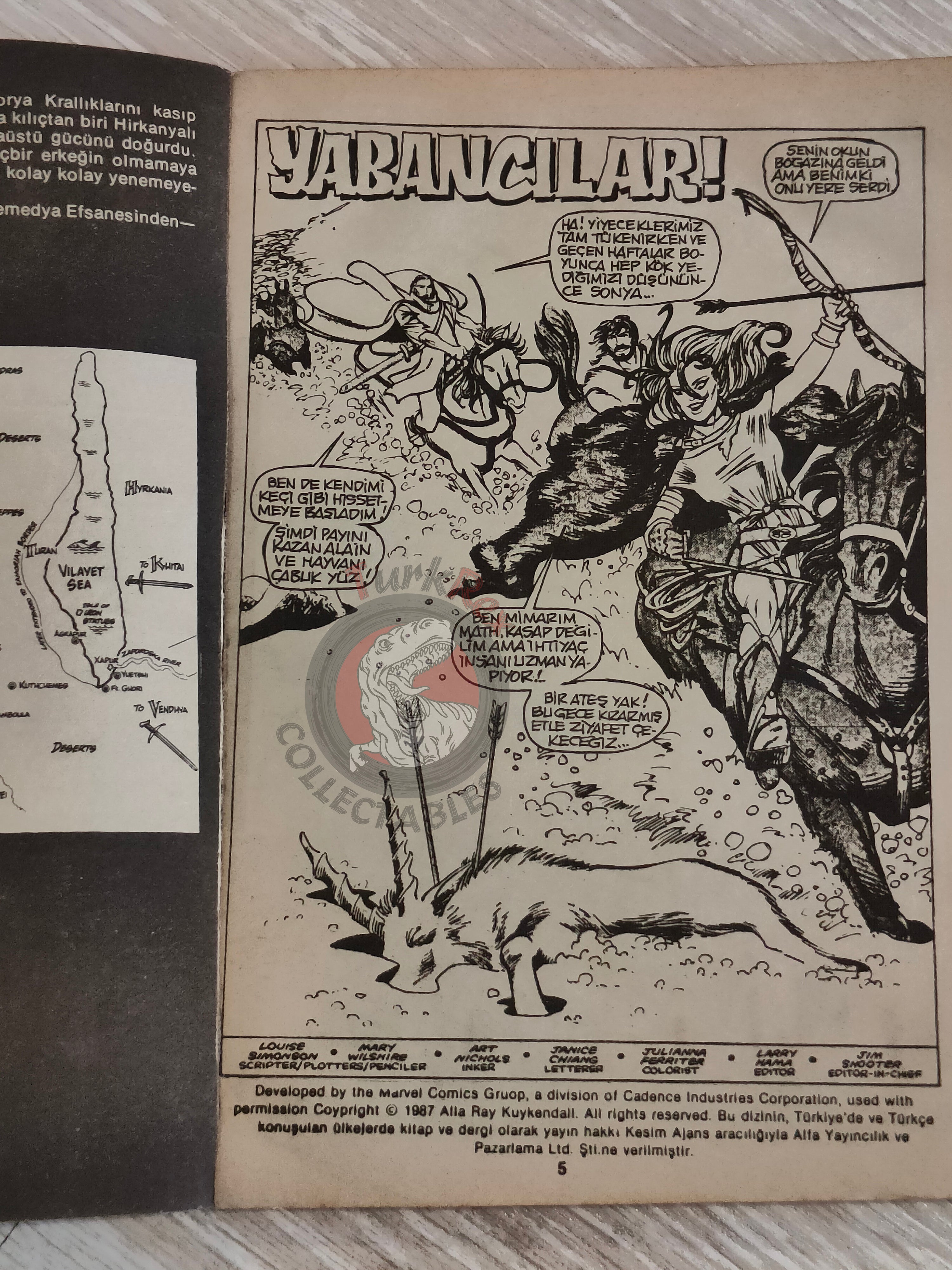 Red Sonja #10 1987 Turkish Comic Turkey Cover #14 - #10 Indiana Jones #12